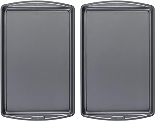 GoodCook Everday Nonstick Carbon Steel 17 x 11-Inch Baking Sheet Set, 2 ...
