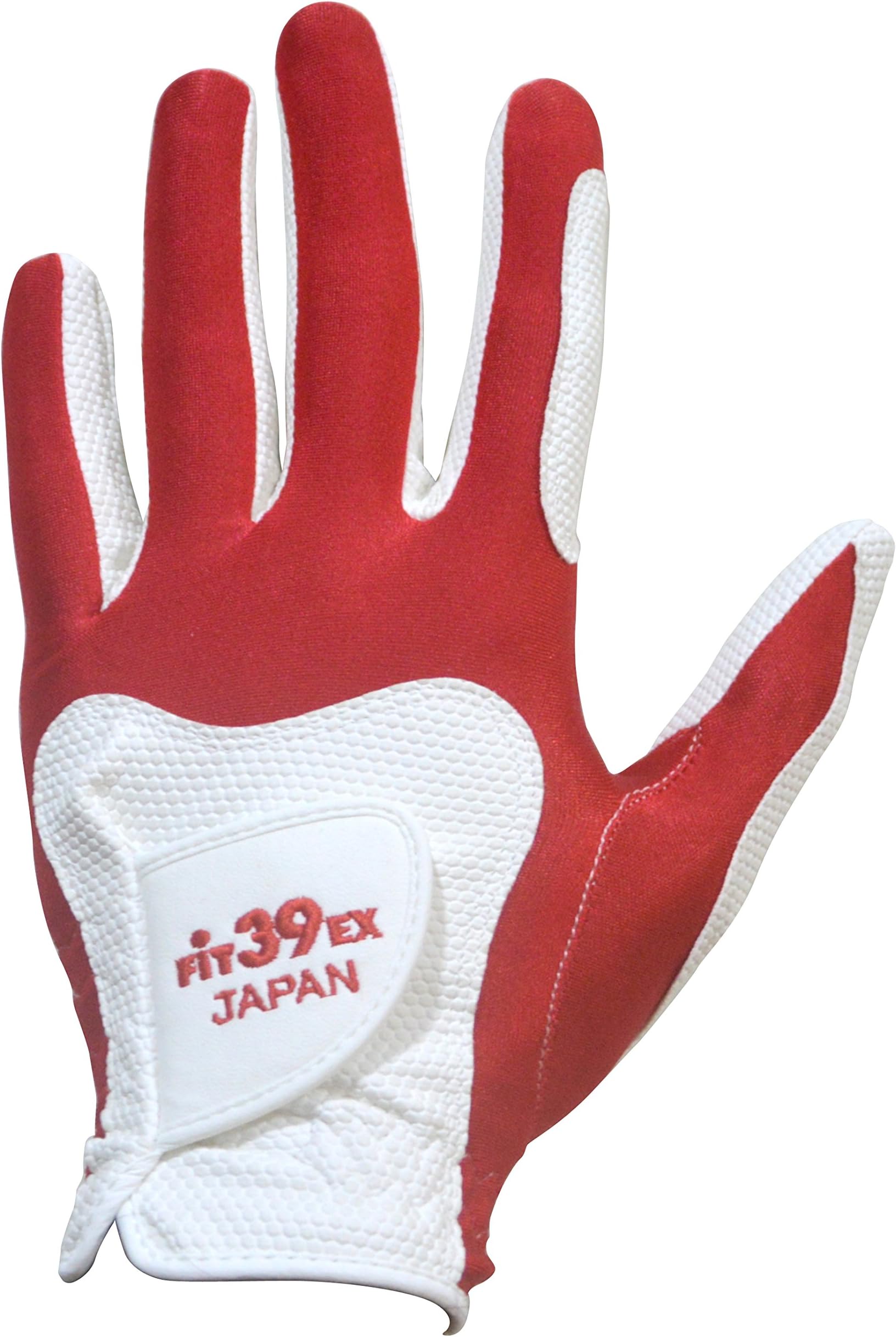Fit39 Ex Golf Glove (Large, White/Red), L