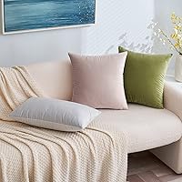 Vista 106 de EMEMA Paquete de 2 fundas de almohada de terciopelo, decorativas, cuadradas, suaves, sólidas, para sofá, dormitorio, silla o automóvil, 18 x 18 Gris