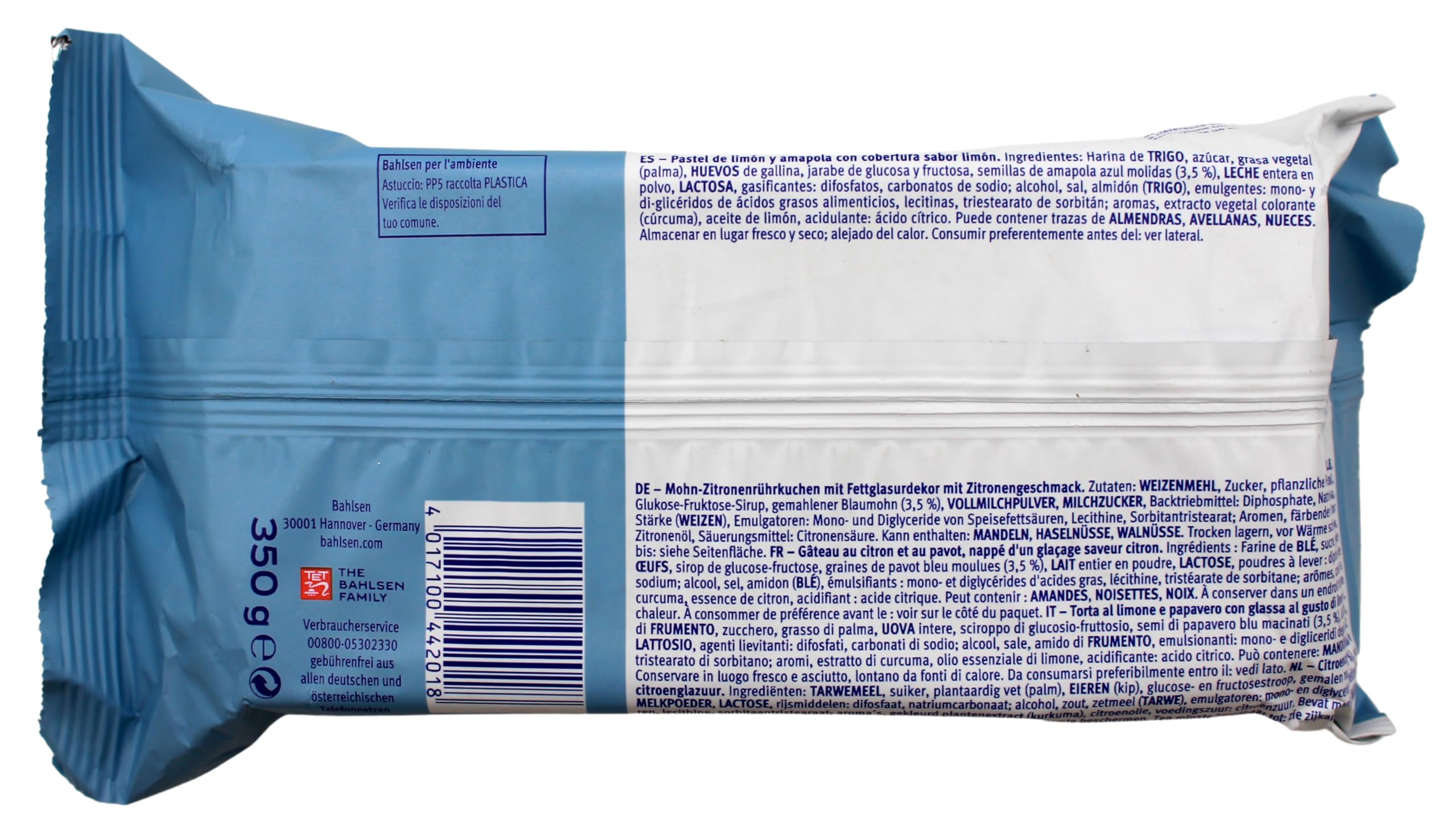 Bahlsen Comtess Mohn Zitronen Kuchen, 4er Pack (4 x 350g)