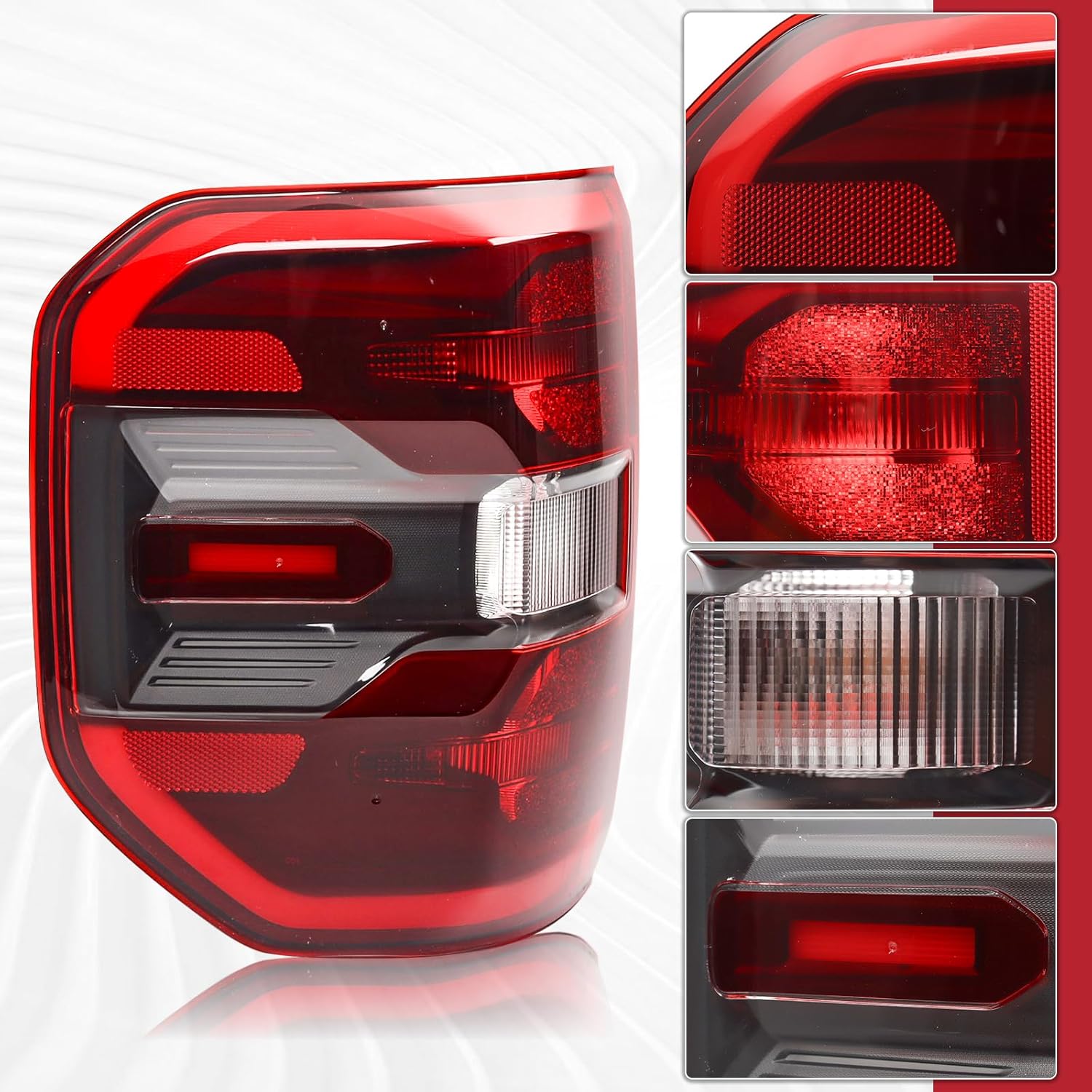 Black Bezel LED Type Tail Light Rear Lamp Assembly Compatible for 2022-2025 Maverick TREMOR Left Driver Side NZ6Z-13405-B FO2800289