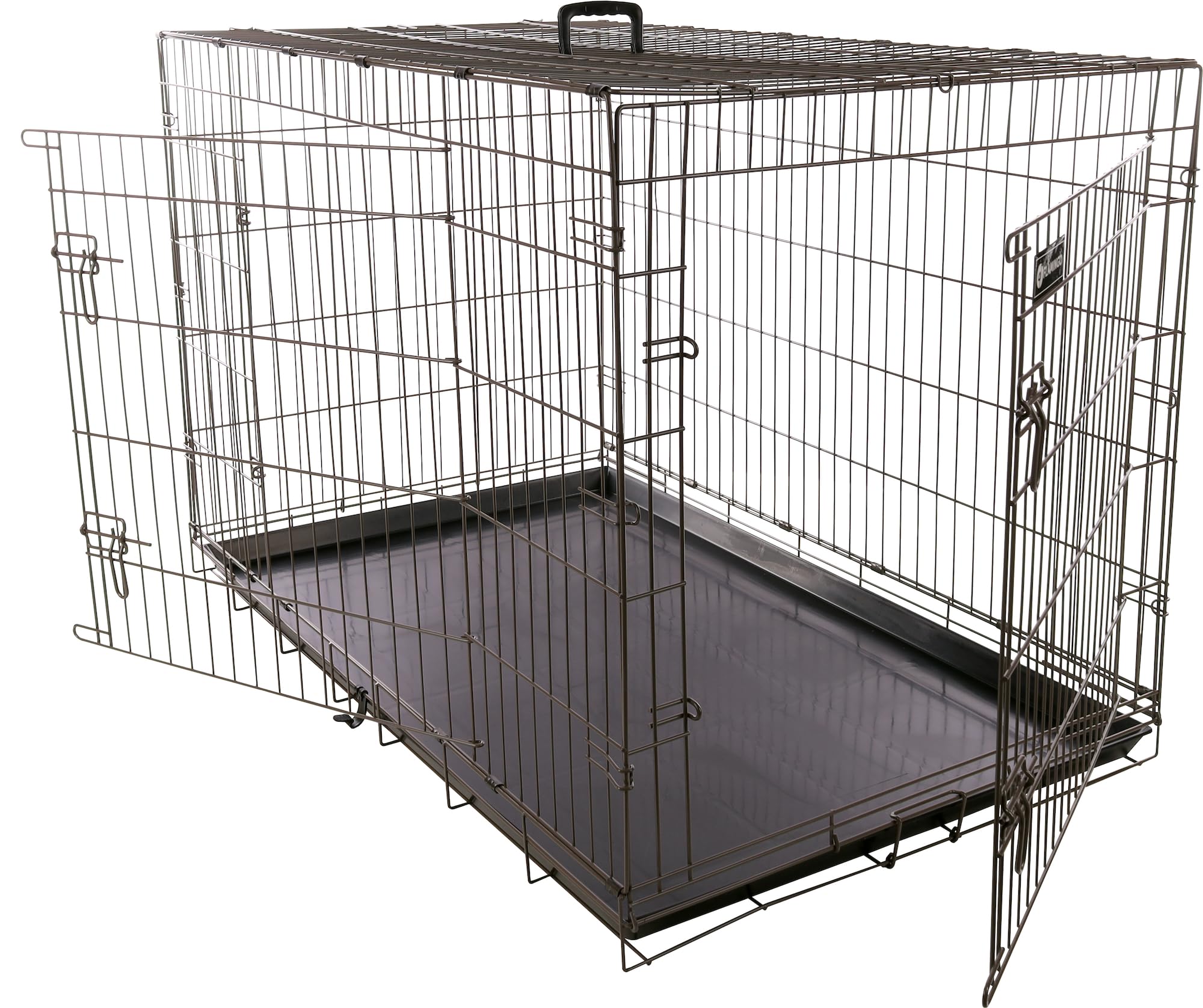 Flamingo Cage pour Chien Durable Ebo Taupe XXL - 124x76x83cm - Pliable en Fil métallique avec Plateau - Qualité superieur