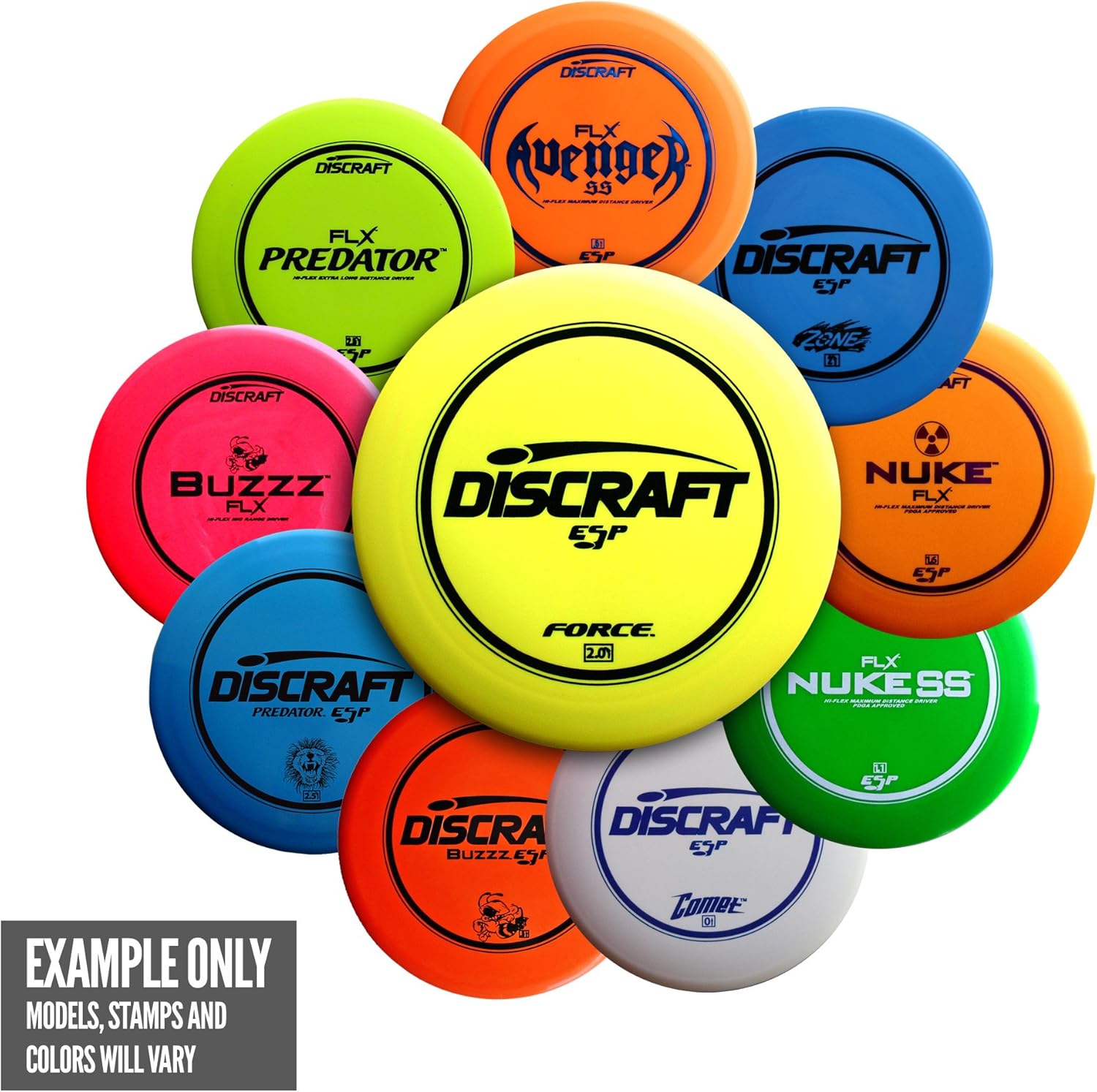 Discraft ESP/FLX Misprint 10 Pack Assorted Golf Discs