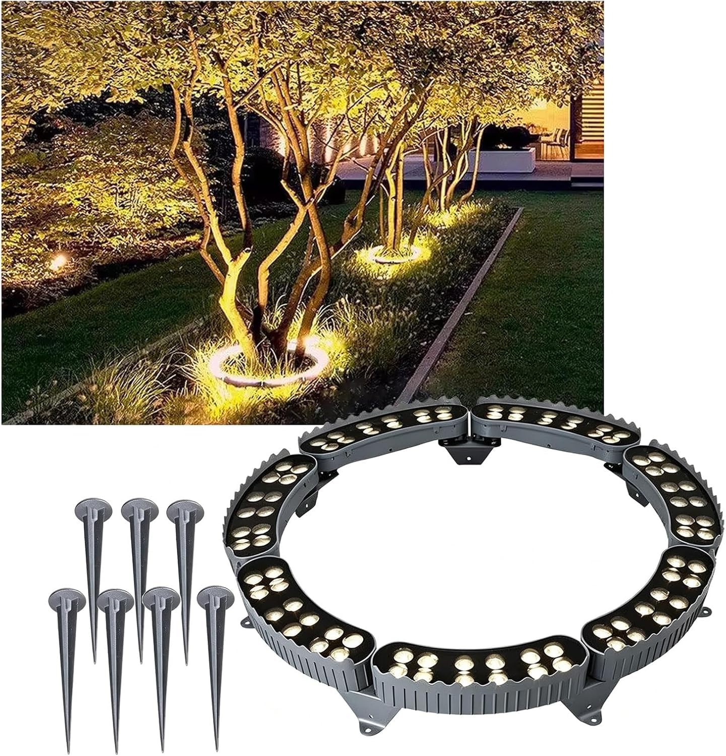k3Mq9Rw Solar Tree Lights Outdoor LED Tree Spotlights, Suitable For Palm Trees, Courtyards, And Gardens(Rgb,7 Packs)