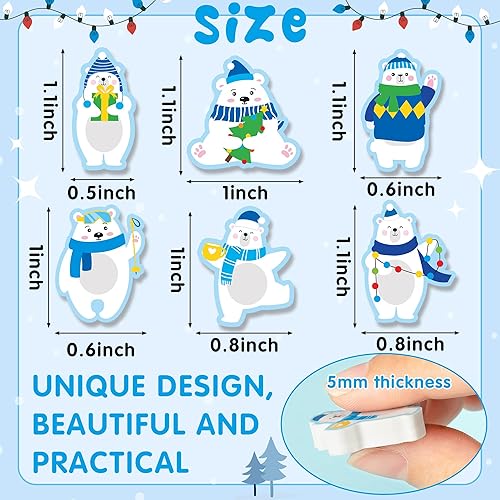 Miniatura 10 de ANGOLIO 60 mini borradores de bulldog francés a granel lindos animales para niños, rompecabezas de escritorio 3D, borradores de mascotas para