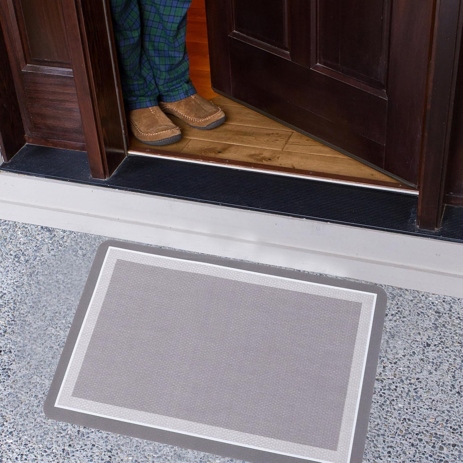 Kitchen Rug Set 2 Non-Skid Mats Absorbent Oil-Resistant Floor Pads Home Decor
