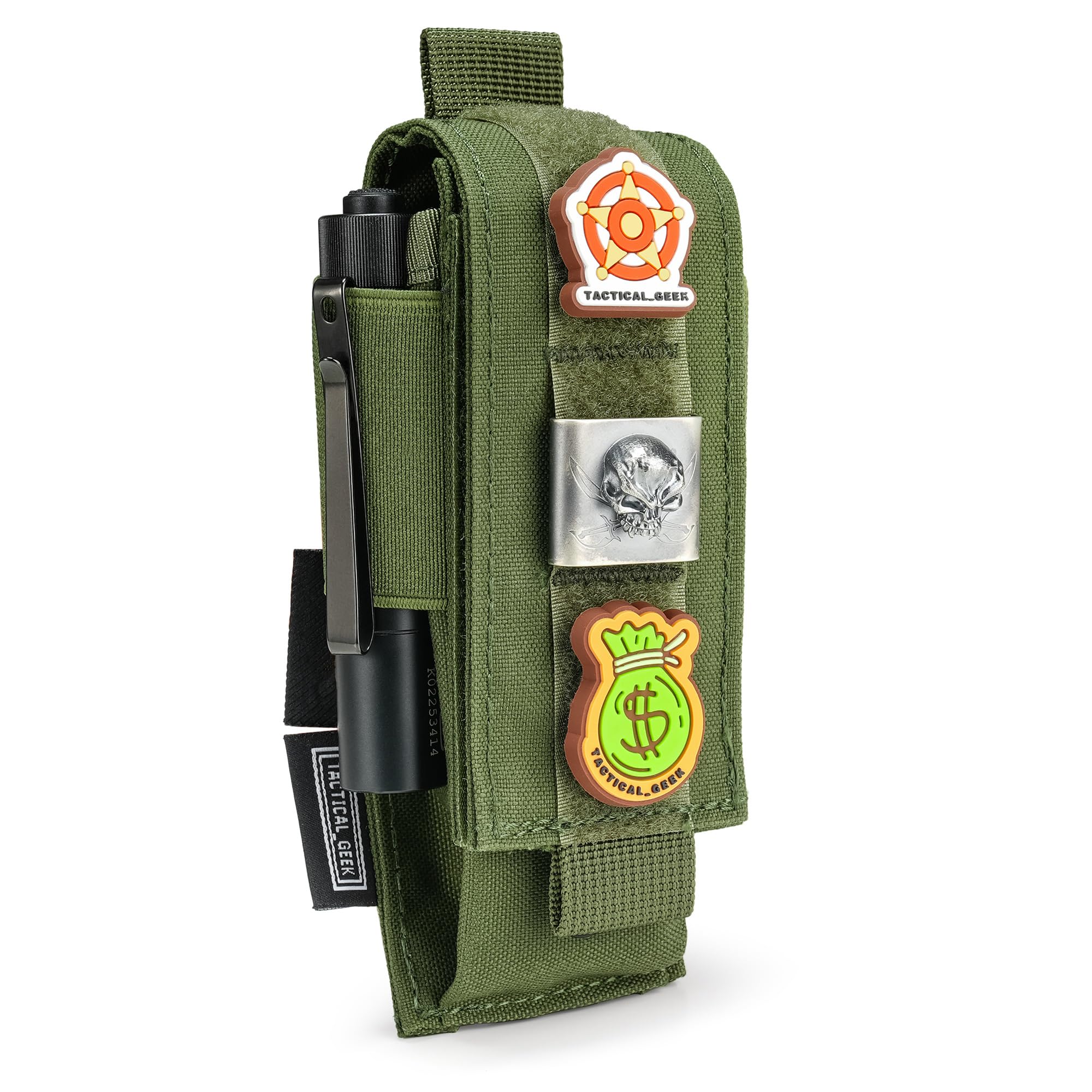 TACTICAL GEEK EXT8 MOLLE Funda para un Cargador de Pistola Funda táctica para Cargador de Pistola Funda para Cargador de Pistola Bolsillo para Herramientas Funda para Cargador de 500D Nylon