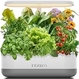 inBloom 12 Pods Hydroponics Growing System Indoor Garden with LED Grow Light and Pod Kit, Plants Germination Kit with 4.2L Water Pump Accelerate, Height Adjustable, Gardening Gifts for Women, White