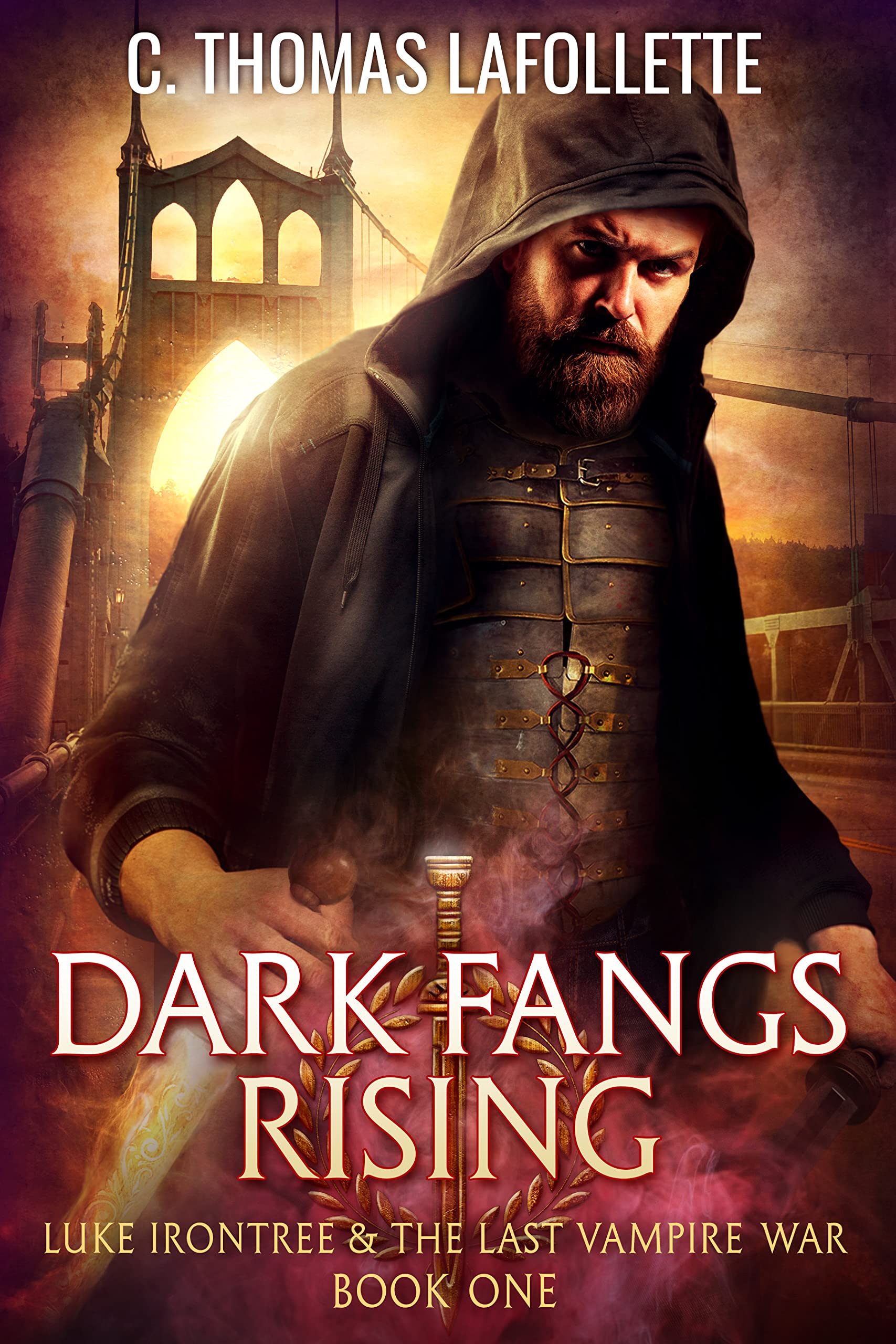Dark Fangs Rising: An Action-Adventure Vampire Hunter Urban Fantasy with Found Family (Luke Irontree & The Last Vampire War Book 1)