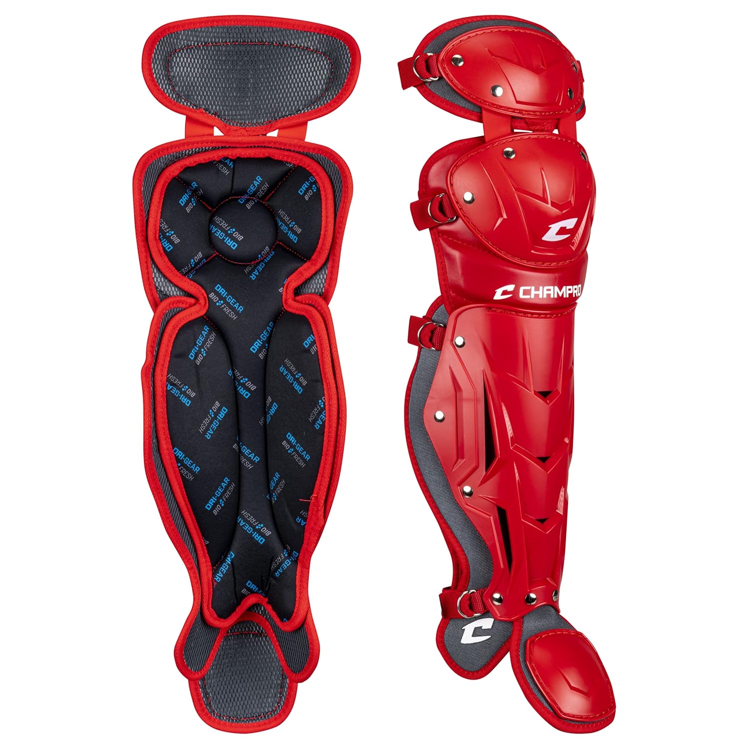 CHAMPRO Optimus Pro Leg Guard 13.5" Shin Guard, Scarlet Amazon.in
