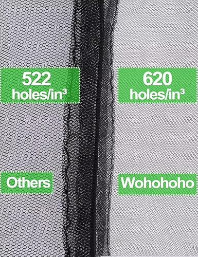 Miniatura 6 de wohohoho Malla de malla para la cabeza de mosquito con cordón, malla facial para sombreros, protector facial de malla para hombres y mujeres, red de