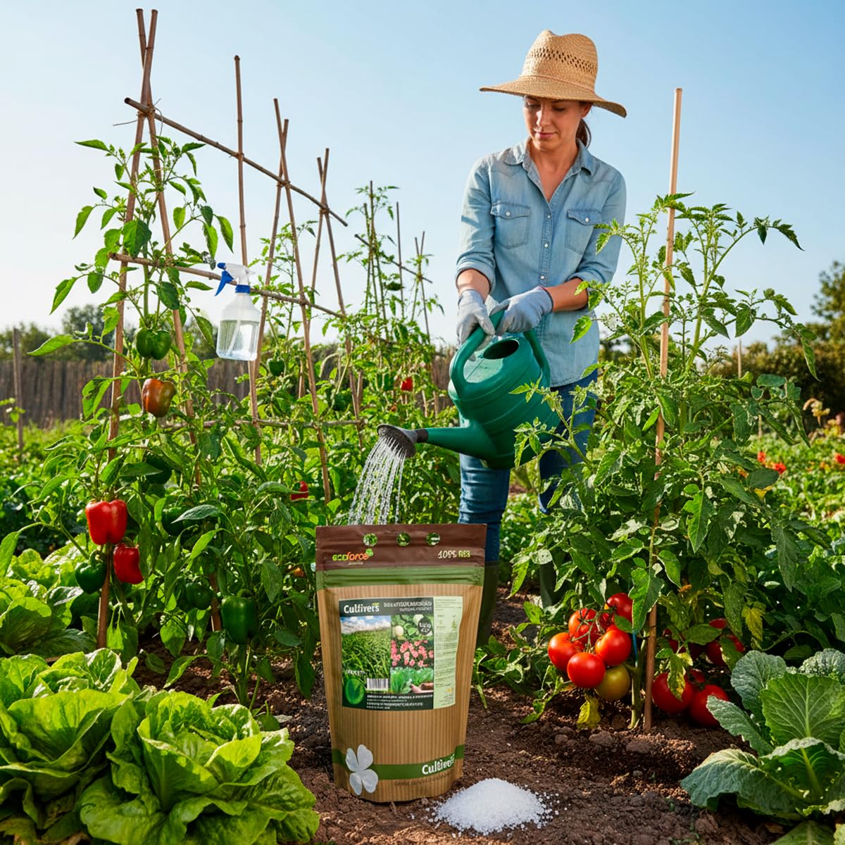 CULTIVERS Sulfato de Magnesio 1,5 kg | Sustancia Mineral Hidrosoluble para Jardinería y Uso Técnico | Disolución en Agua | Mantenimiento de Suelos y Superficies Exteriores