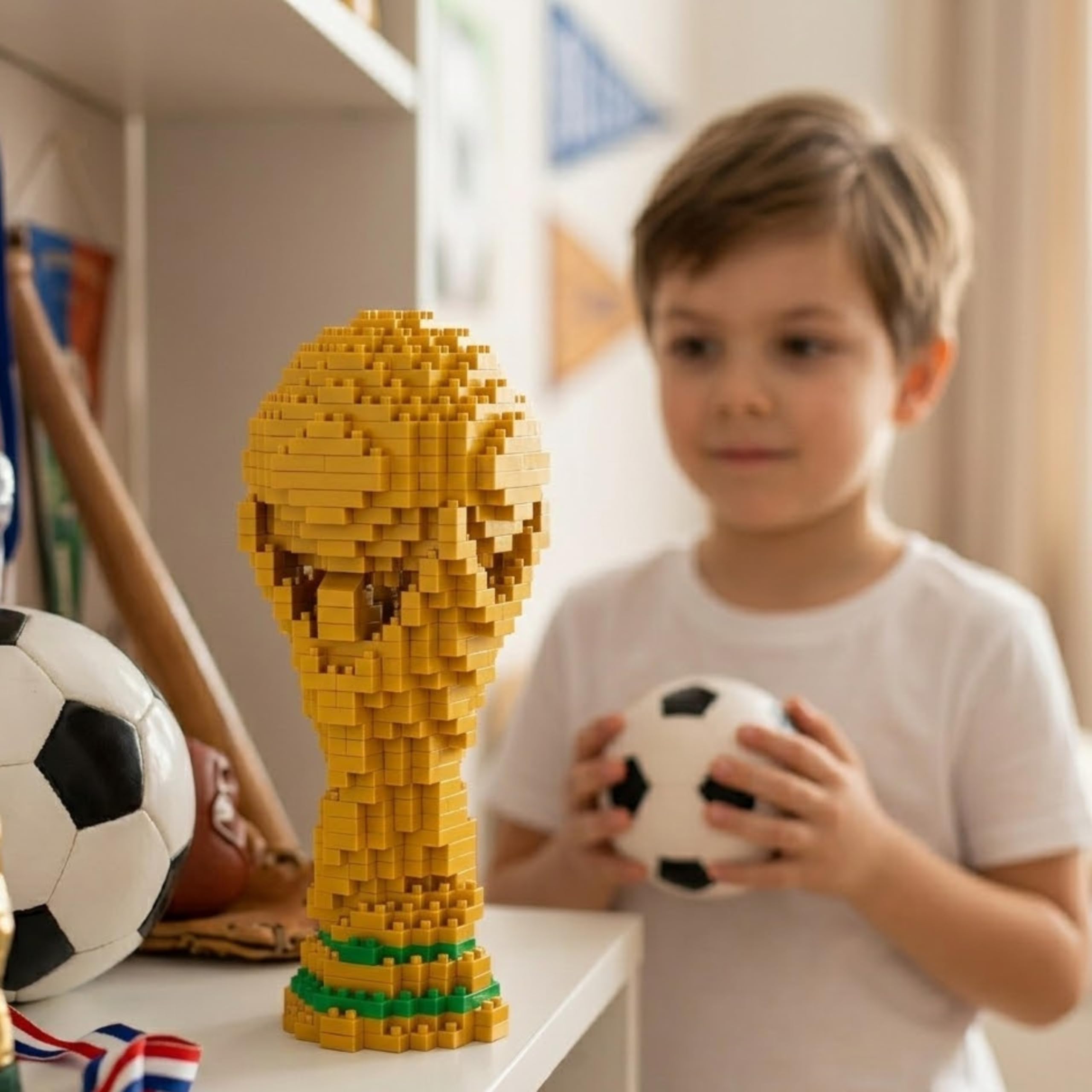 Puzzle Fútbol Niños 3D Copa del Mundo, Regalo Niño 6 años-8 años-10 años, Regalos Futbol Niños Juegos, Regalos Niños Más Vendidos
