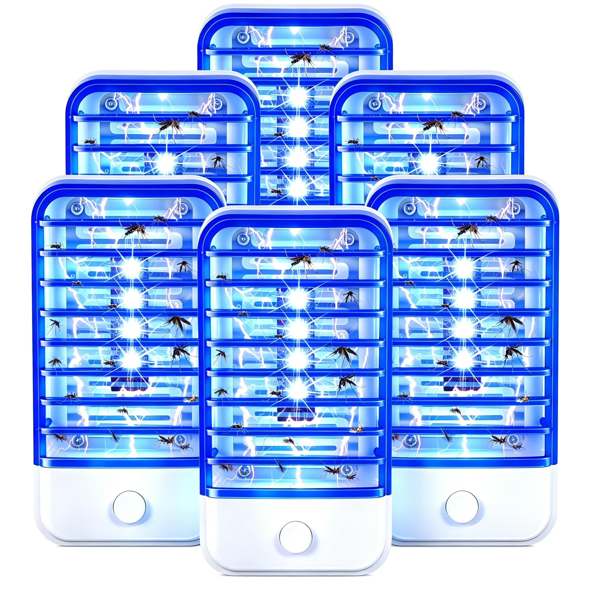 Photo 1 of 6 Pack Upgraded Bug Zapper Indoor Plug in Powerful UV Fly Zapper Indoor & Mosquito Zapper Indoor Home - Safe, Odorless Flying Insect Trap for Bedroom, Baby Room, Kitchen & Office
