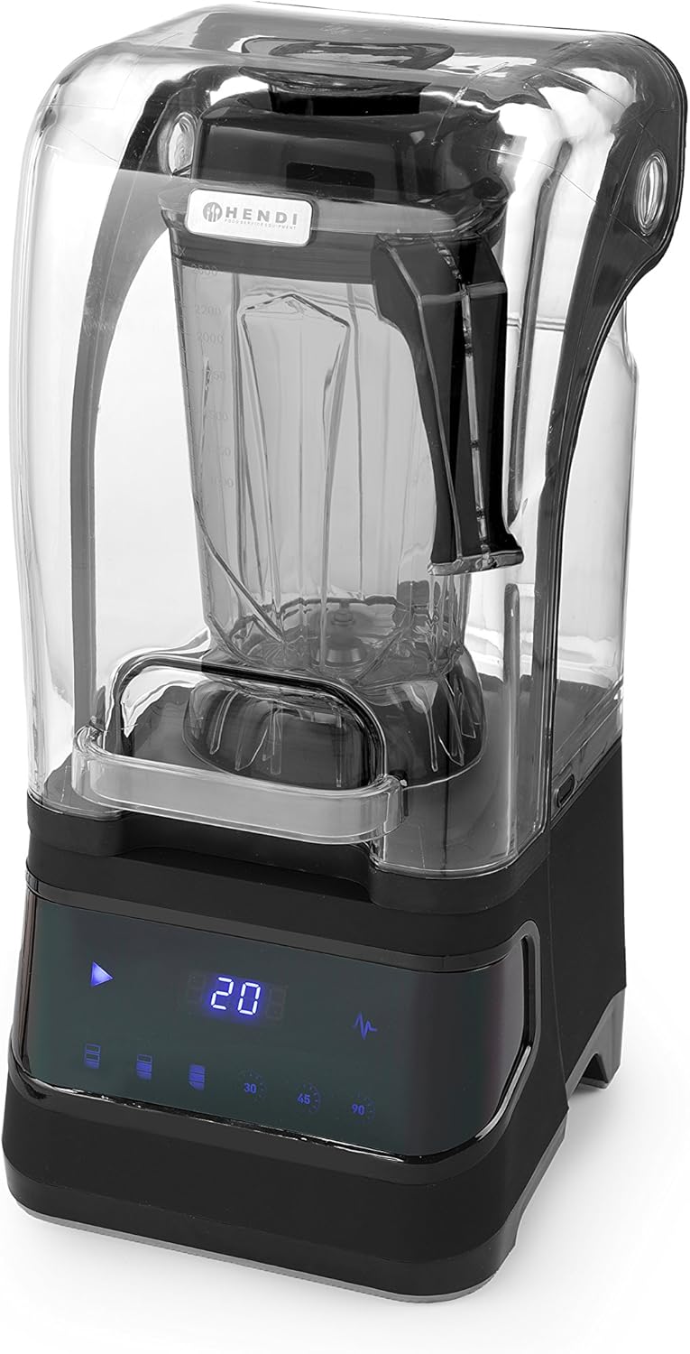 HENDI Digital Bar Blender with Sound Enclosure, angled view