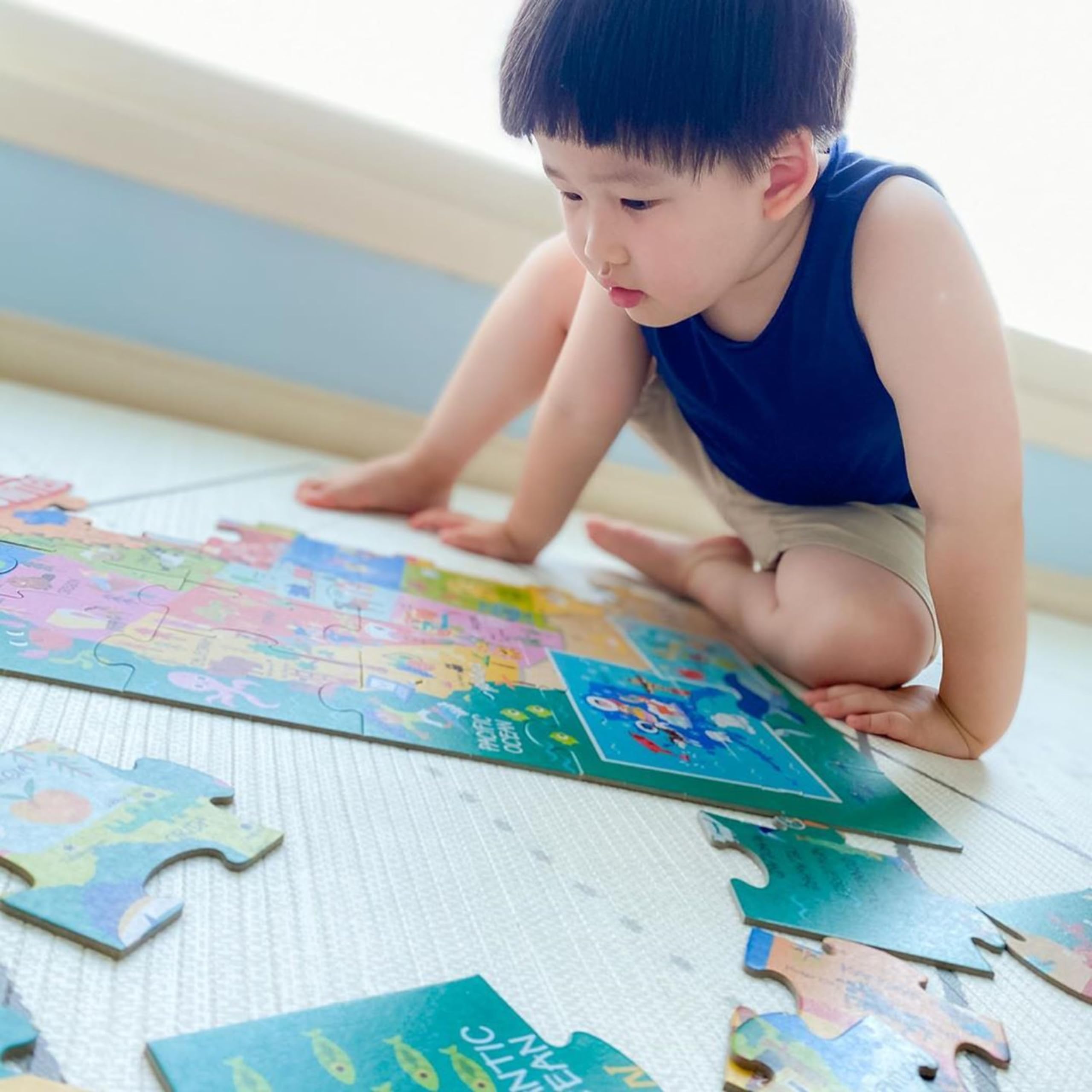 Melissa & Doug Natural Play Giant Floor Puzzle: America The Beautiful (60 Pieces)