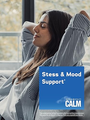 Miniatura 6 de Natural Vitality Calm Cápsulas de Ashwagandha + Glicinato de Magnesio  Apoyo para el estrés y la ansiedad ocasionales  Suplemento sin gluten  90