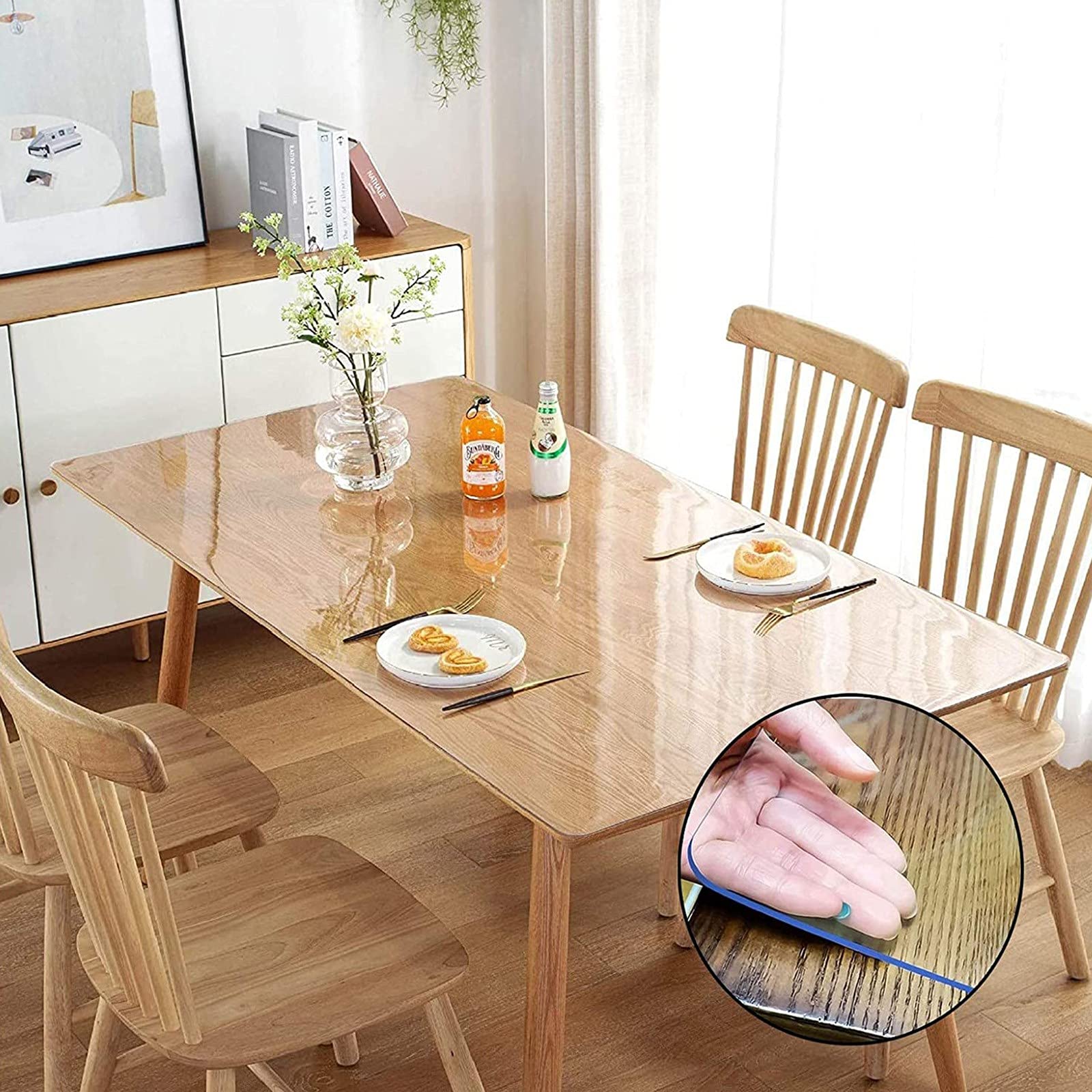 Protezione Per Tavolo In PVC Trasparente 1,5 Mm – Impermeabile, Tagliabile, Per Legno, Marmo, Granito