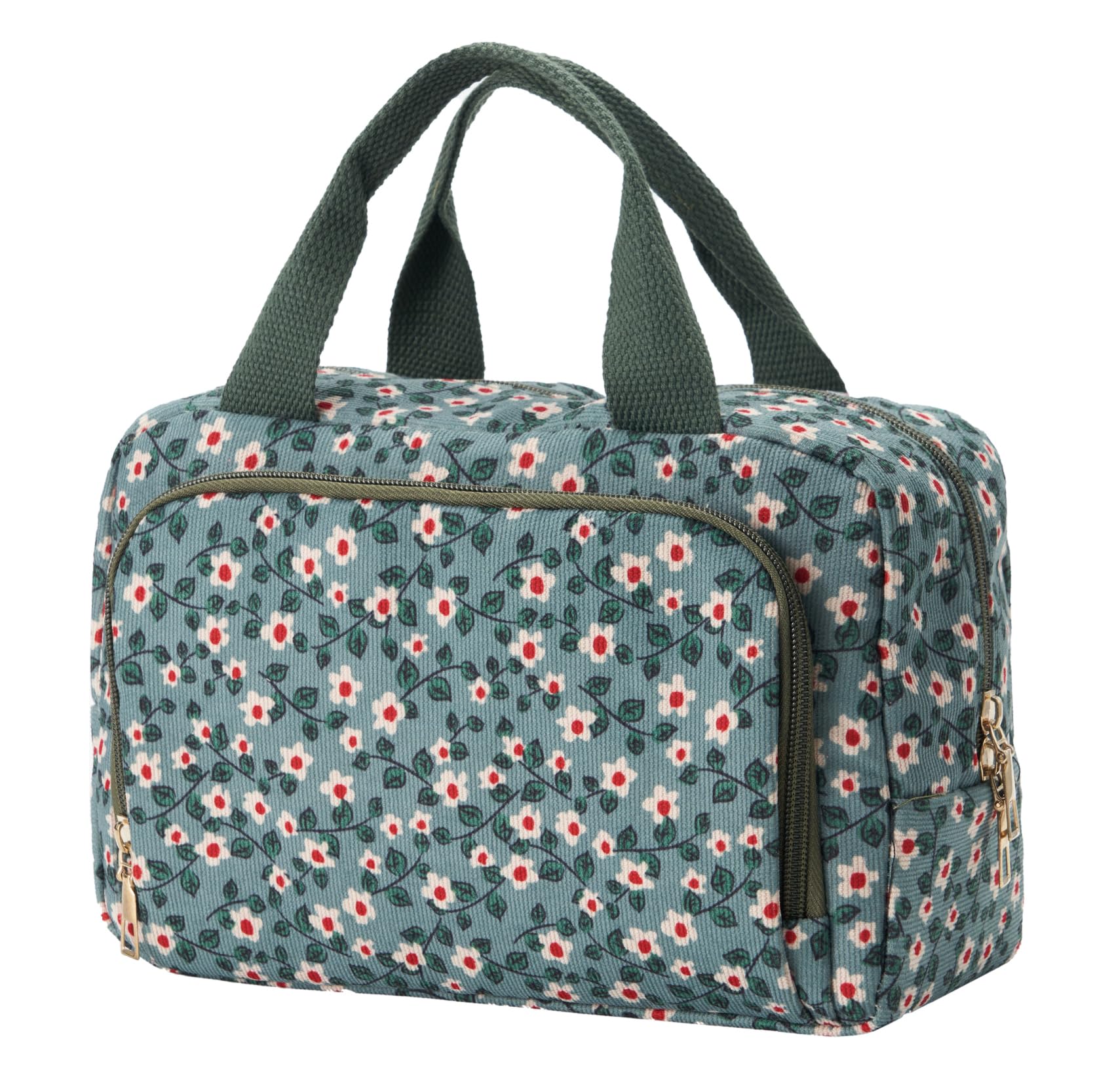 Funtlend Kulturtasche Damen Cord Kosmetiktasche kulturbeutel Kosmetik Tasche Reise Kulturbeutel Waschtasche für Travel Mädchen