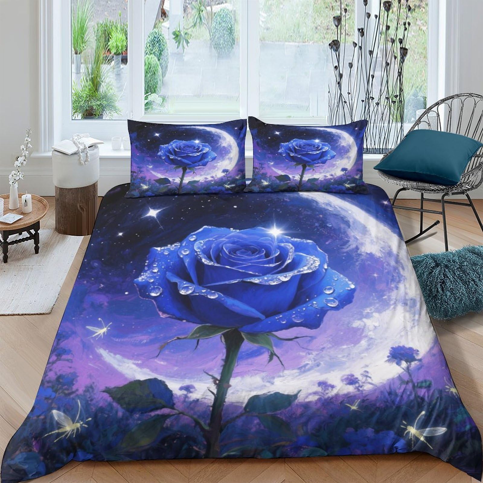 Linge de lit rose 3D pour chambre d'enfant et ado avec parure 220x240cm