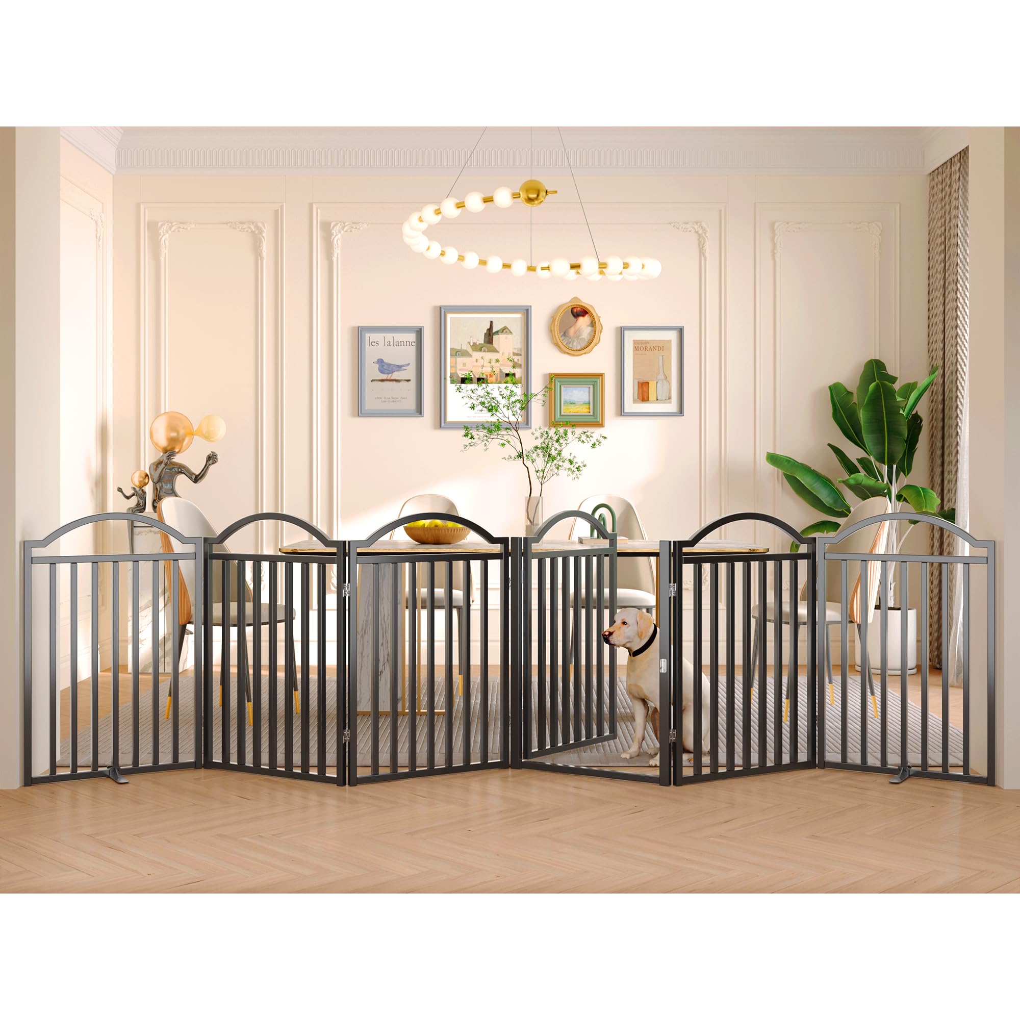 Amazon.com : BHG Metal No-Assembly Freestanding Dog Gate with Door
