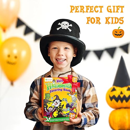 Miniatura 6 de D-FantiX Paquete de 24 libros para colorear de Halloween para niños, recuerdo de fiesta de Halloween para niños, bolsas de golosinas de Halloween,