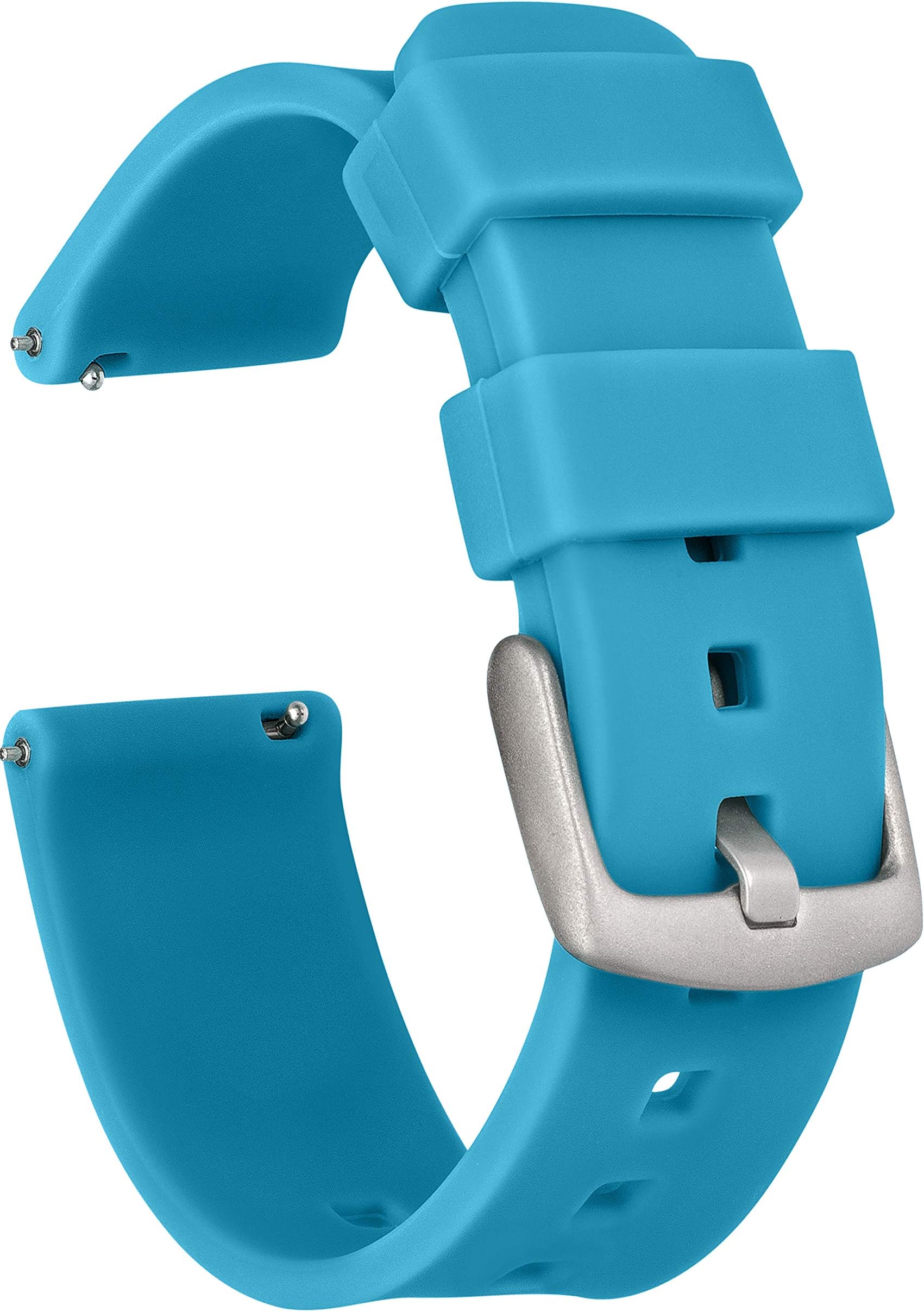 GadgetWrapsGadgetWraps Silicone Watch Band Strap with Quick Release Pins Compatible with Gizmo Watch, Samsung, Pebble Aqua Blue, 20mm Quick Release