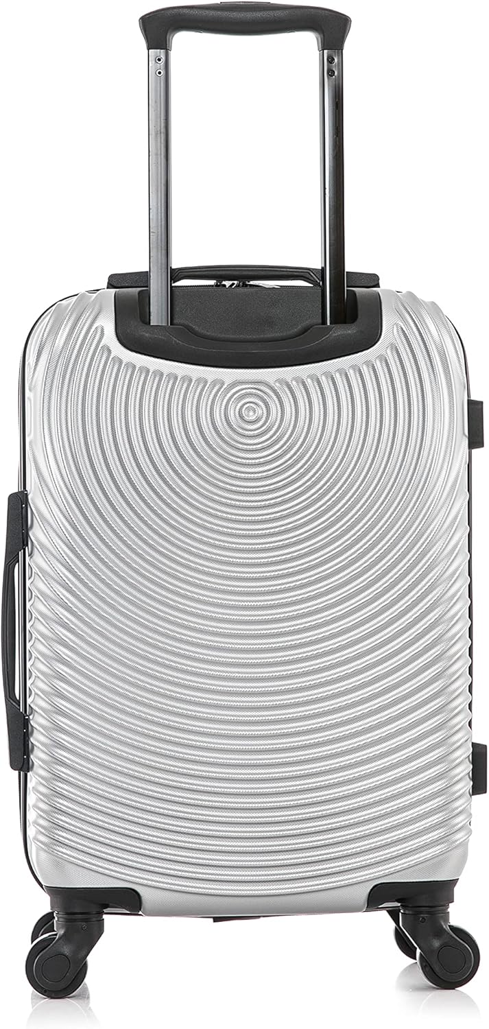 DUKAP INCEPTION Luggage with Spinner Wheels | Durable Lightweight Hardshell Suitcase, Travel Bag with Handle and Trolley, 20-Inch Carry On Small Luggage | Silver - Image 9