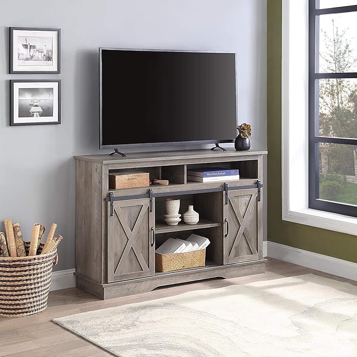 Buy BELLEZE Modern 52 Inch Farmhouse Highboy TV Stand & Media