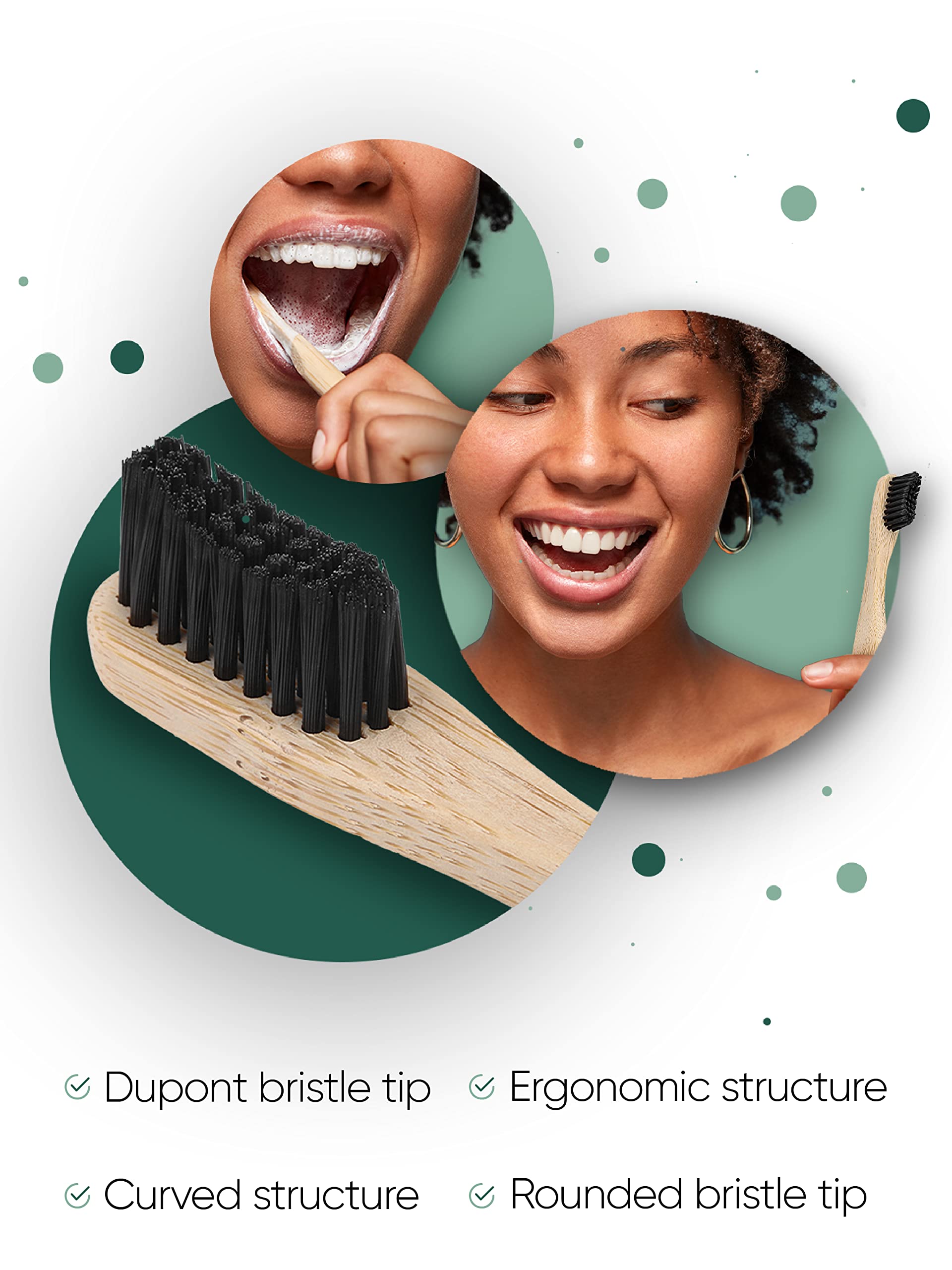 T-Brush Bambu Yetişkin Koyu Gri Diş Fırçası
