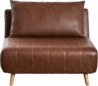 EMMA + OLIVER Brown 3-in-1 Convertible Sleeper Chair