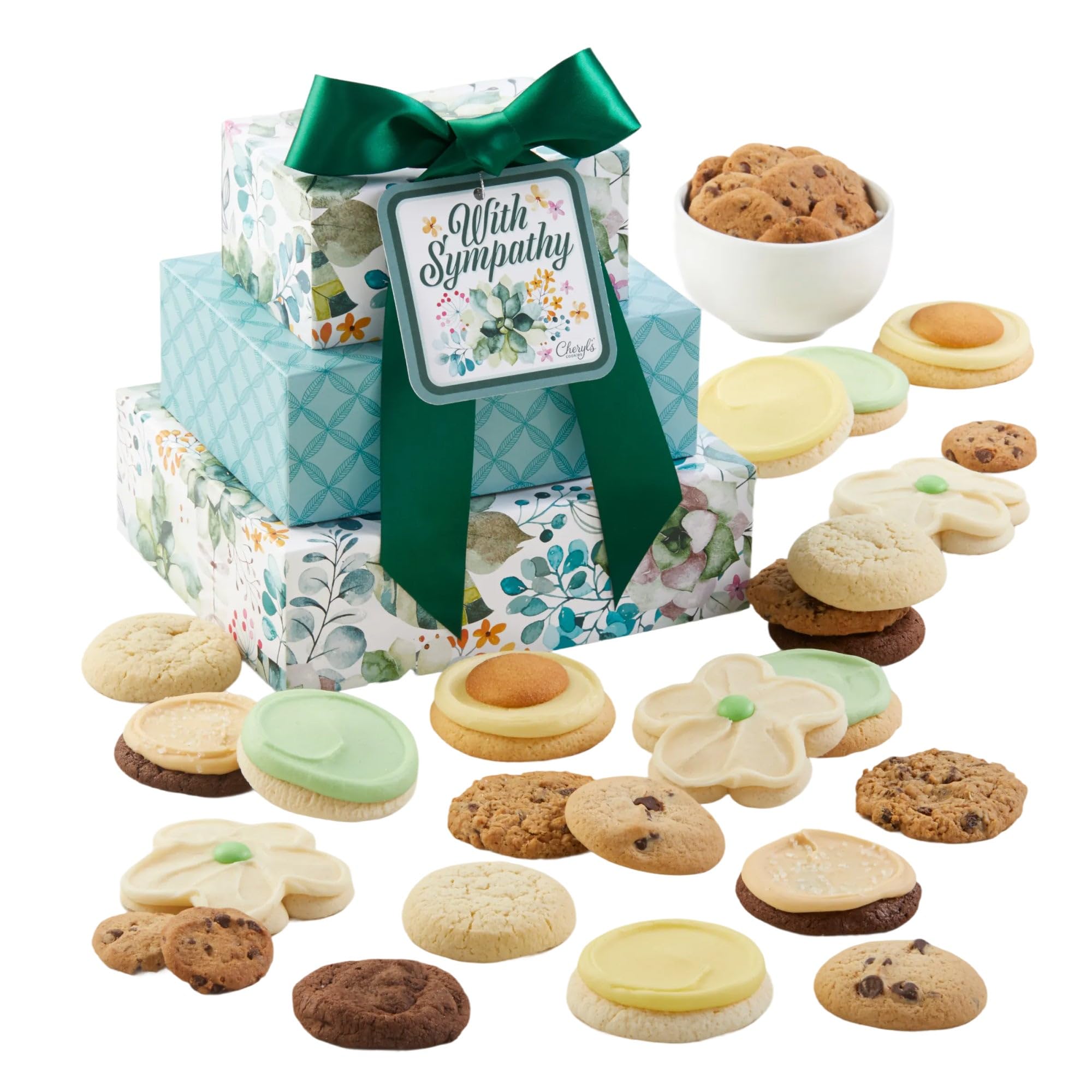 Amazon.com: Cheryl's Cookies® Sympathy Gift Cookie Tower, with 34