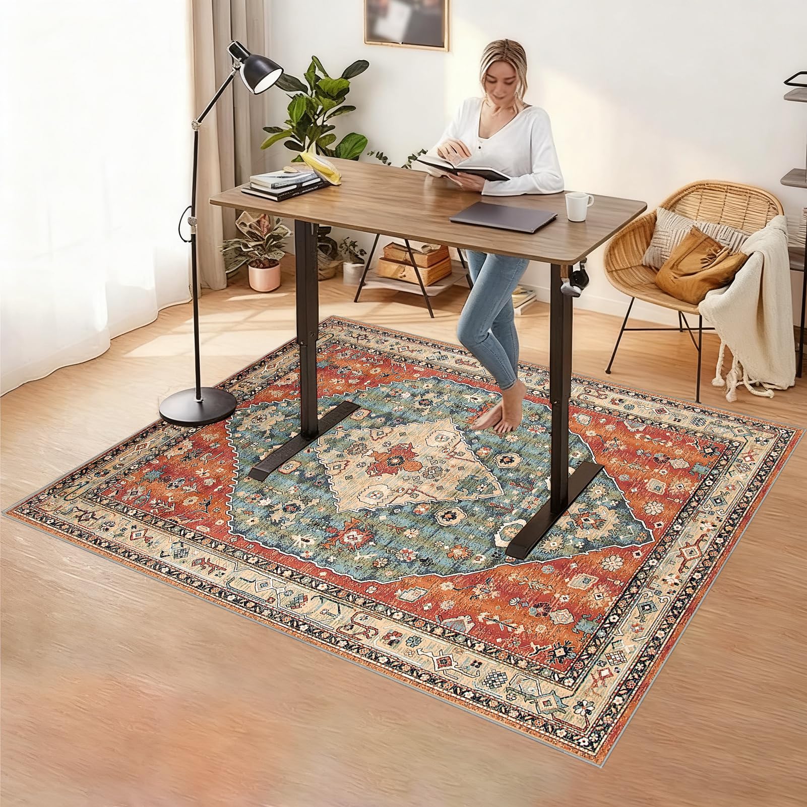 Heavy Duty Office Chair Mats for Carpeted and Hardwood Floor, Desk Chair Mat for wooden Floors Carpet Protector Chair Mat for Home and Office, Floor Mat for Office Chair Anti-skidding 120 x 140 cm