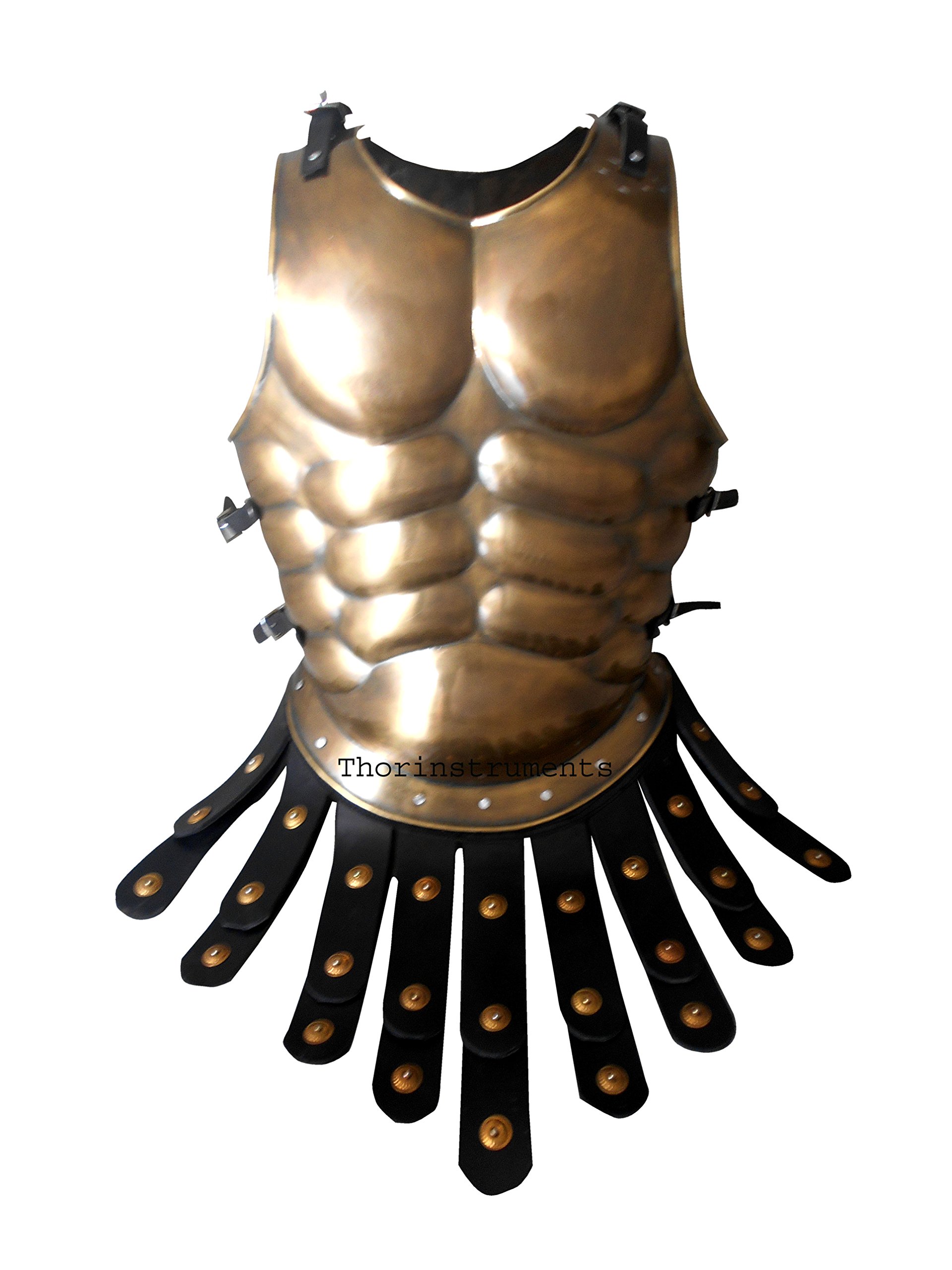 Thor Instrumente. CO Roman Armour Jacket Muscle Mittelalter CUIRASS Messing antik Finish