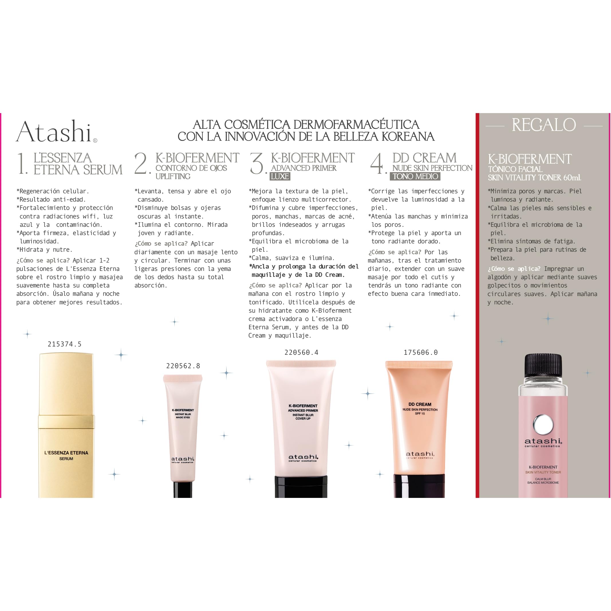 Atashi | Rituale Effetto Pearl Skin 360 Anti-Age | Siero L’Essenza Eterna + Contorno Occhi Uplifting + Advanced Primer Luxe + DD Cream SPF15 + | Regalo Beauty Case Premium e Tonico Viso Skin Vitality