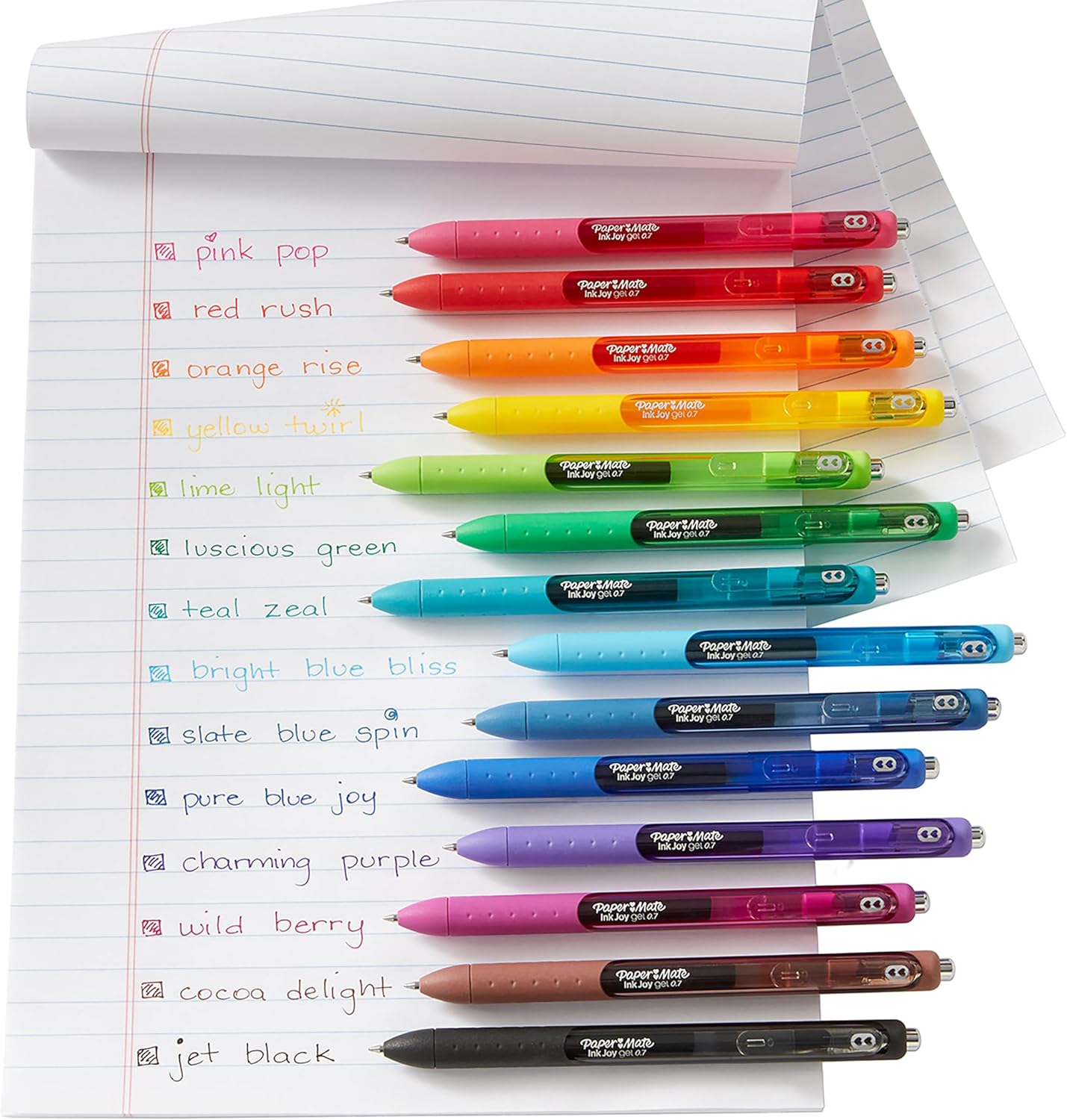 Paper Mate InkJoy Gel Pens | Medium Point (0.7mm) | Black Ink | 12 Count
