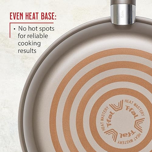 Miniatura 5 de T-fal G919SE64 Initiatives - Juego de utensilios de cocina de cerámica antiadherente para lavavajillas sin tóxicos 14 piezas color dorado