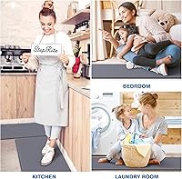 Vista 6 de StepRite Tapetes de cocina, 2 piezas, tapetes de cocina acolchados antifatiga para piso, tapetes de escritorio antideslizantes de pie, juego