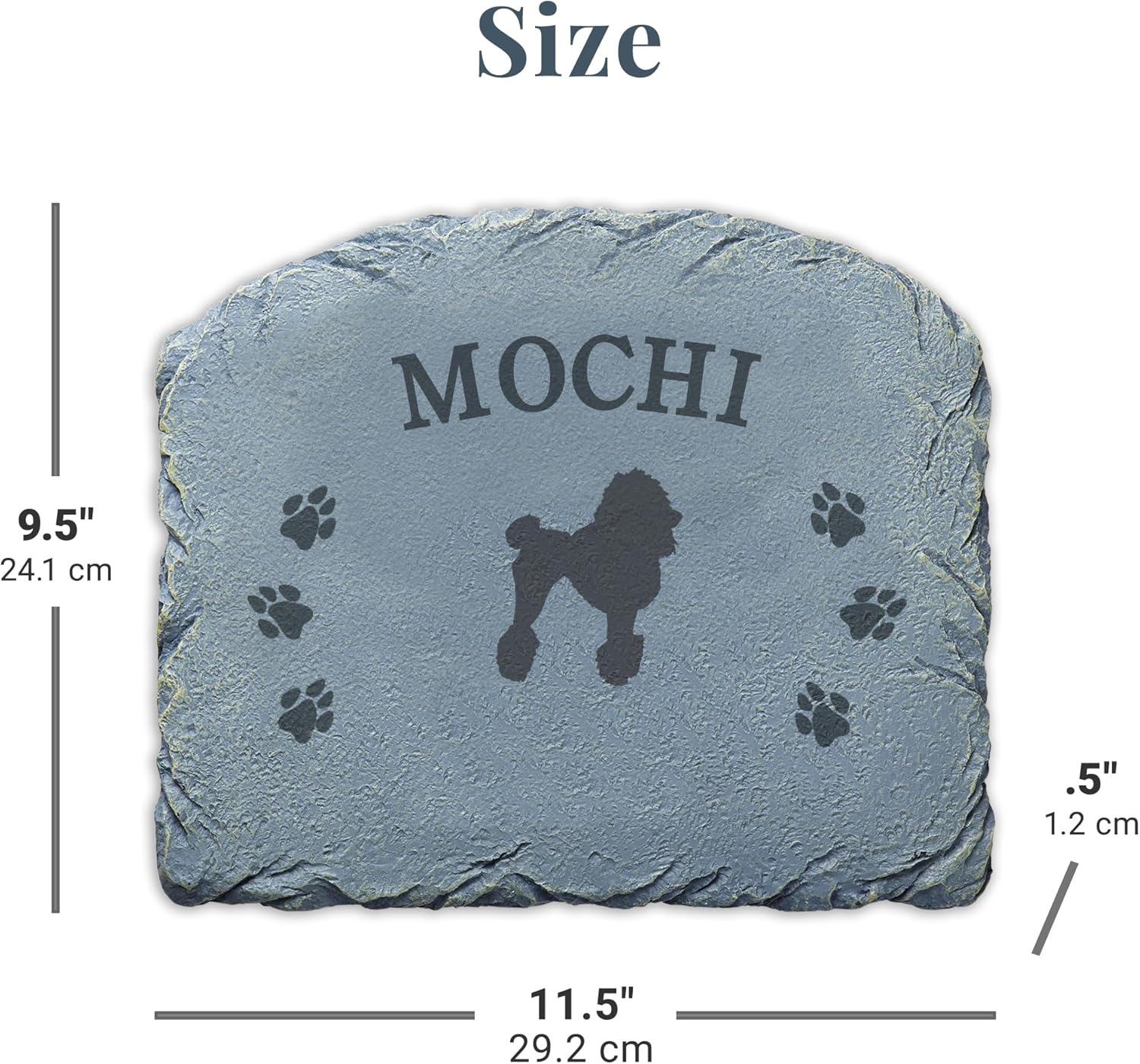 Let's Make Memories Personalized Dog Memorial Stone - Pet Memorial Resin Garden Stone - Sympathy for Loss of Pet - Choose from 60+ Dog Breeds