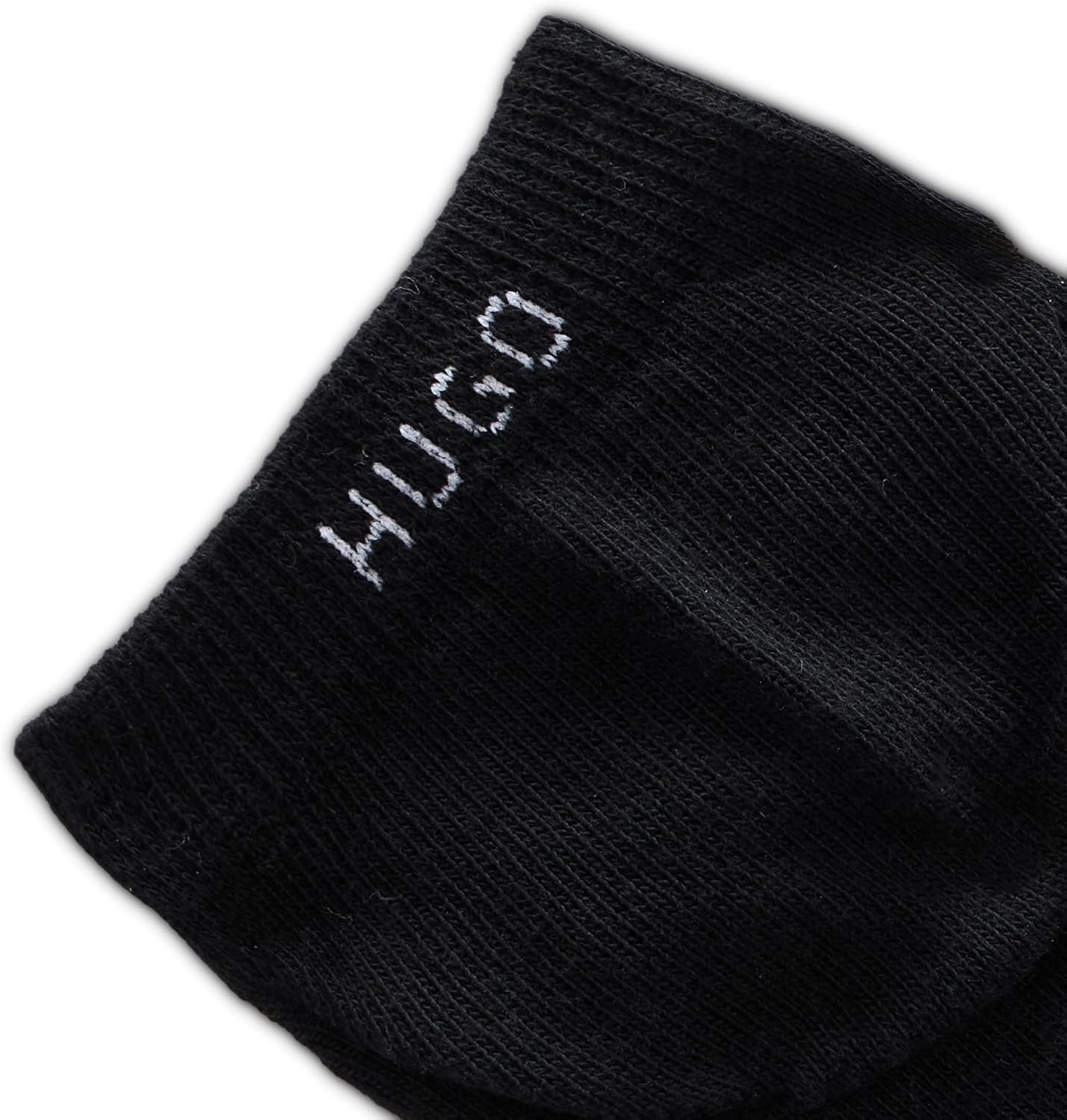 HUGO, 6-Pack Solid Cotton Ankle Socks, Black/White/Navy/Forever Blue, 3-9 - Image 4
