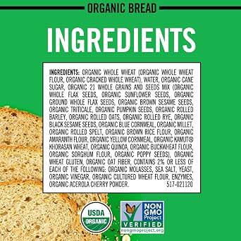 Killer Bread Organic Thin Sliced Sprouted Whole Grains Bread, Soft Sandwich Bread, USDA Organic, Non-GMO, 48 oz Loaves (2 Pack, 96 oz Total)