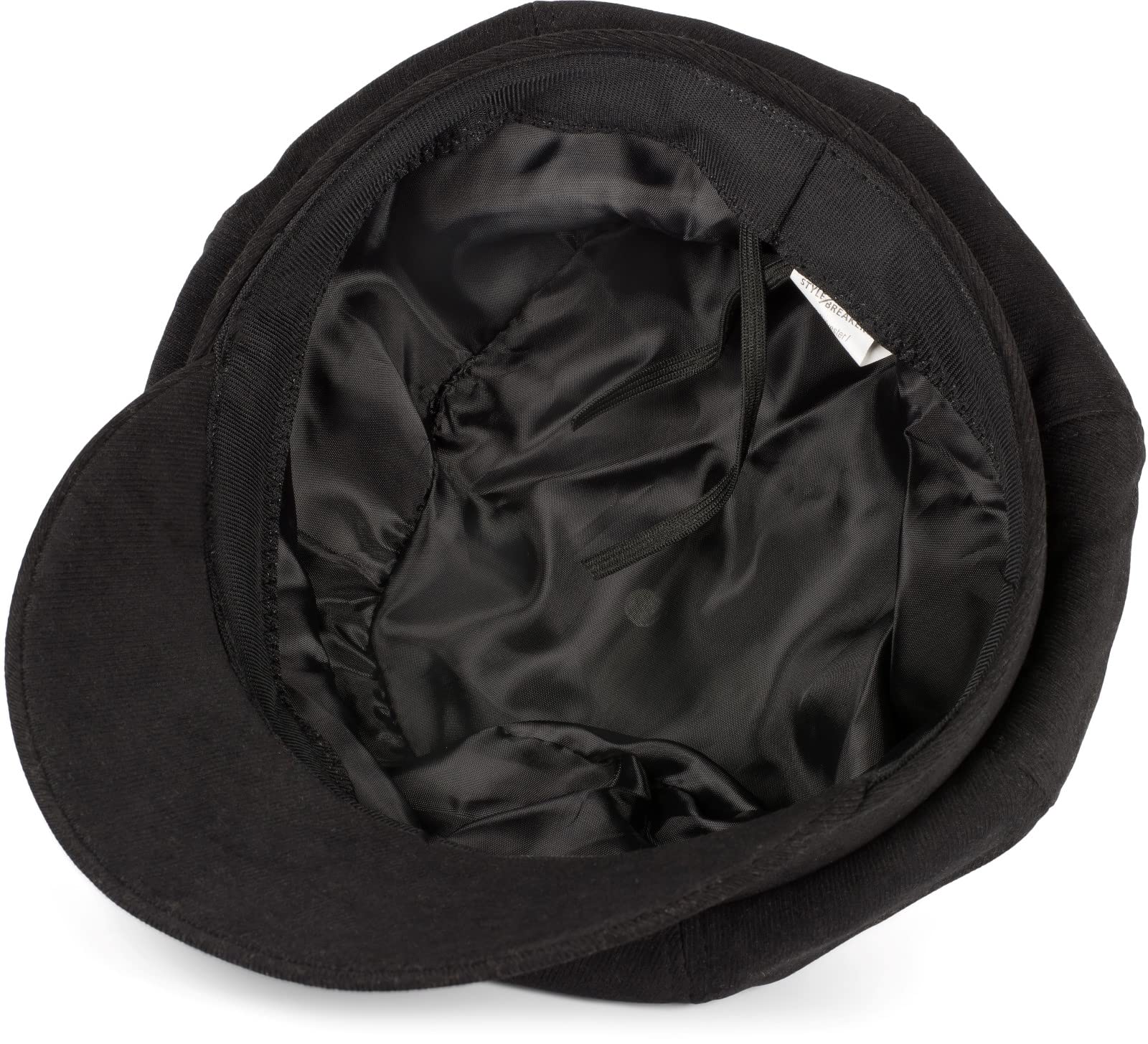 styleBREAKER Ladies Soft Fabric Balloon Cap, Peaked Hat Vintage Style, Bakerboy Slider Cap, Newsboy Cap 04023086