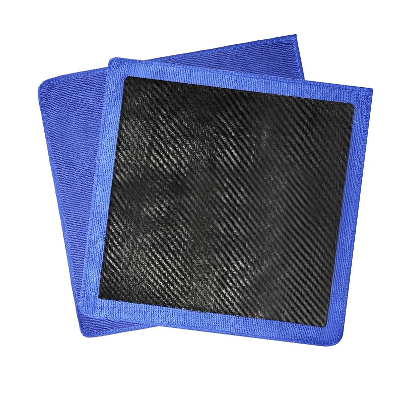 Toalha Clay para Descontaminação Automotiva Solaradgy 2 em 1 com Microfibra e Argila Fina, 30,2 x 28,7 cm, Kit com 2 unidades