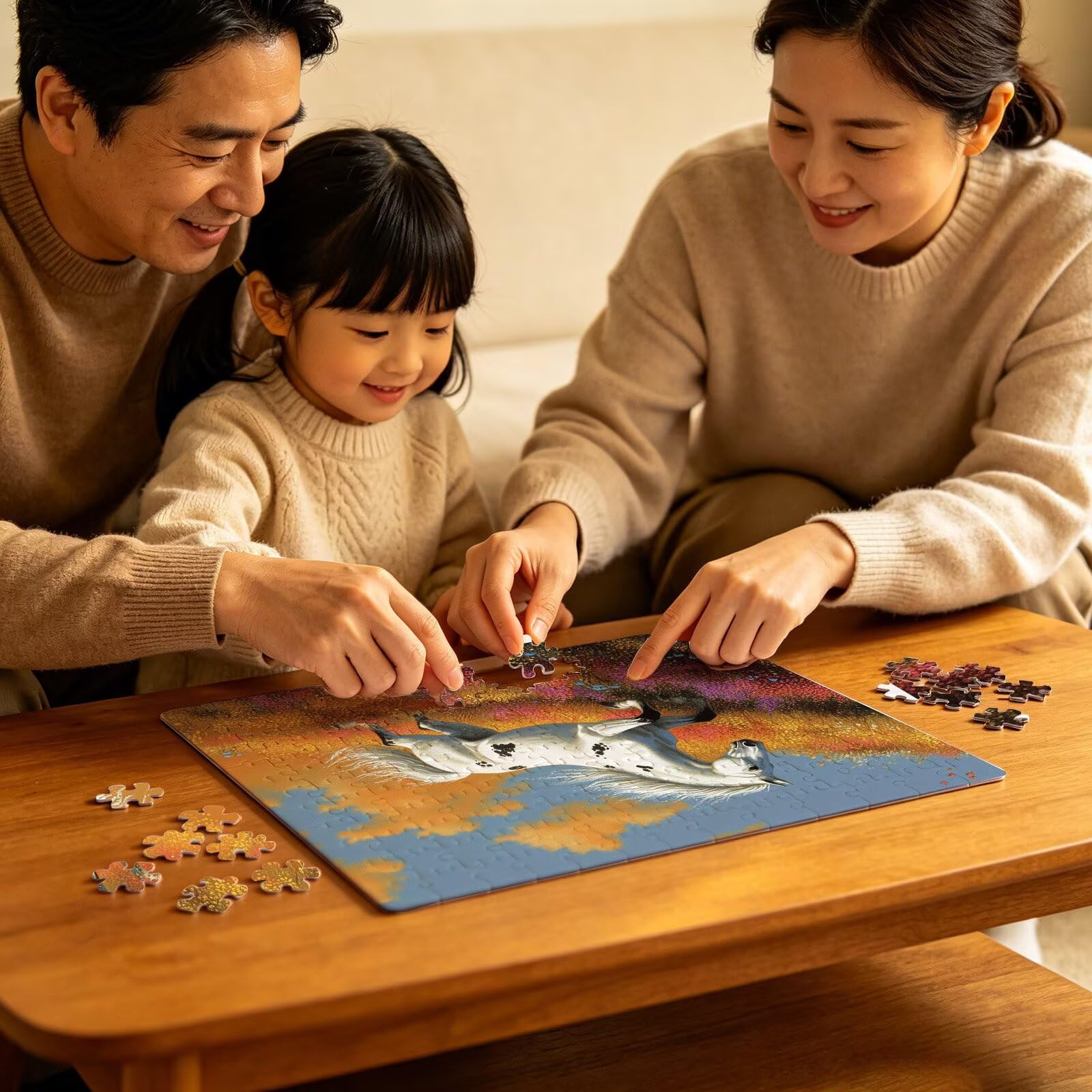 Puzzle 4000 Teile, Wiese Pferd Puzzle 4000 Teile Erwachsene, Klassische Puzzles, EIN Herausforderndes Rätsel, Holzpuzzle für Weihnachtsdeko, Geschenke für Frauen, Home Dekoration 141.5x87.5 cm W3H-574