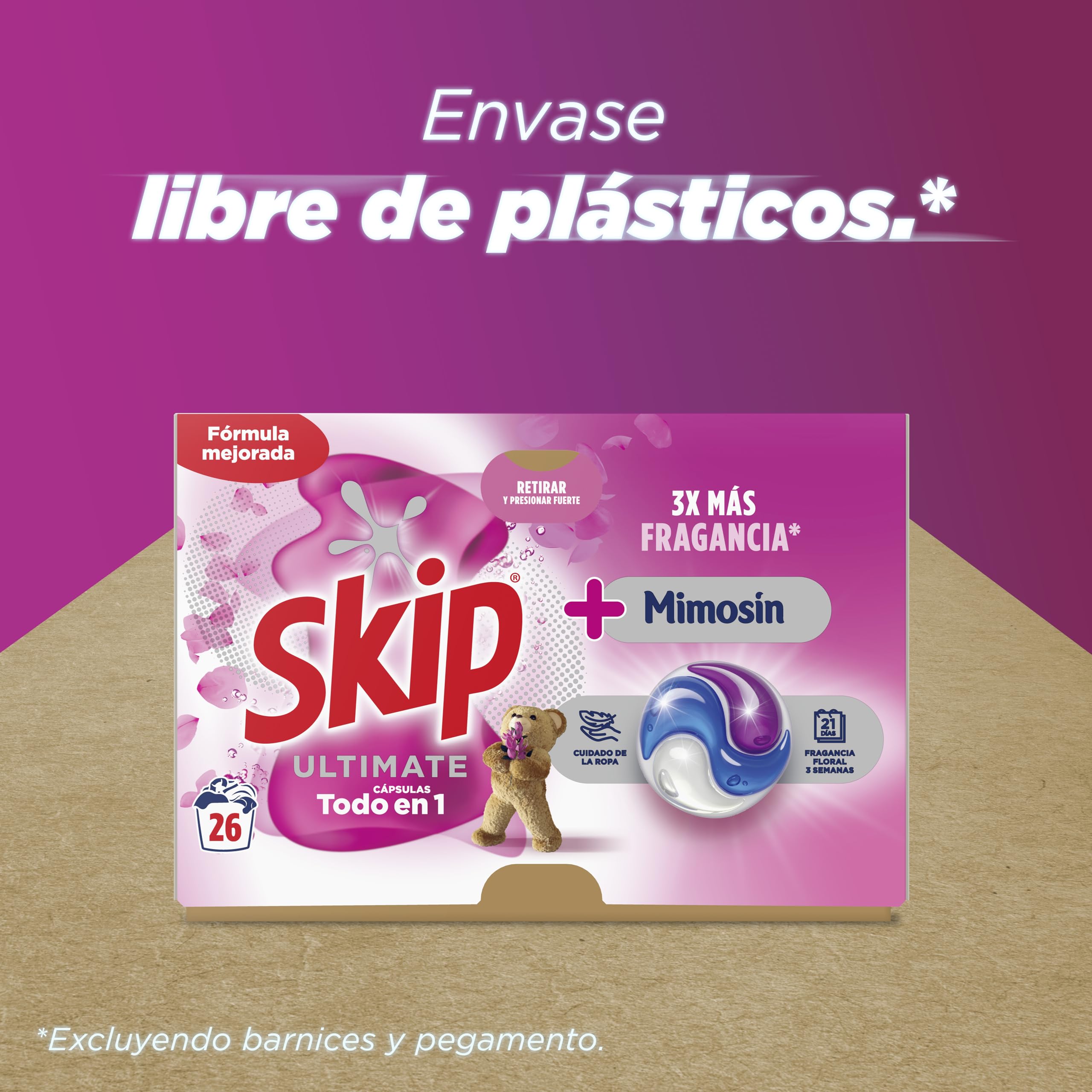 Skip Ultimate Detergente en Cápsulas para la ropa Fragancia Mimosin, 3 x 26 lavados