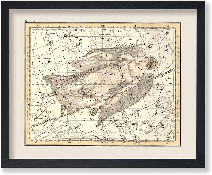 Poster Master Virgo Zodiac Sign Poster, Great Vintage Zodiac Poster, 11x14 Unframed Art Print, Astrology and Aptitude Vintage Home Wall Decor for Astrology Enthusiasts