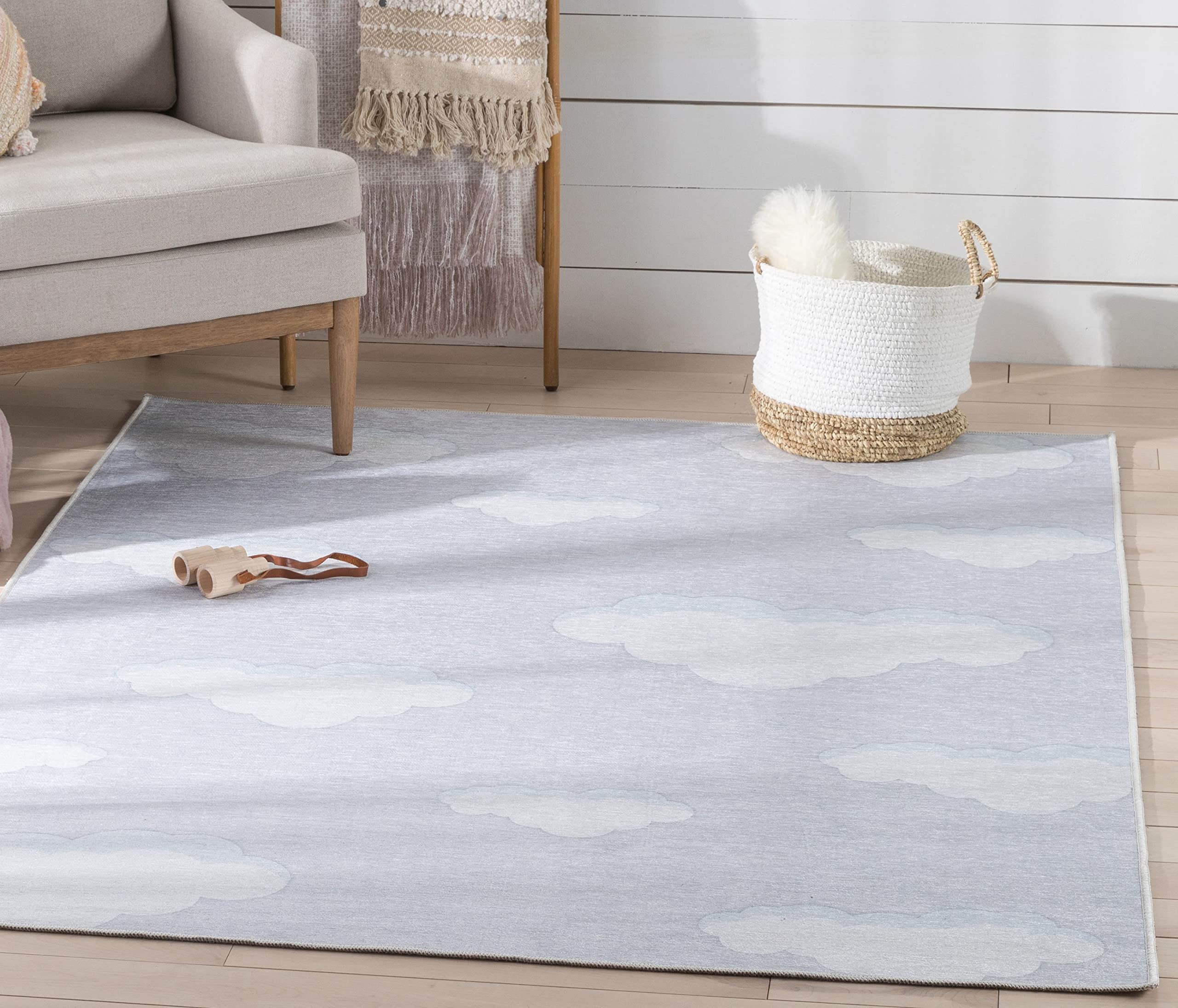Well Woven Clouds Rug Grey 3'3