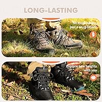 Vista 3 de Stepace Cordones redondos 2 pares Cordones resistentes para botas de senderismo y trabajo