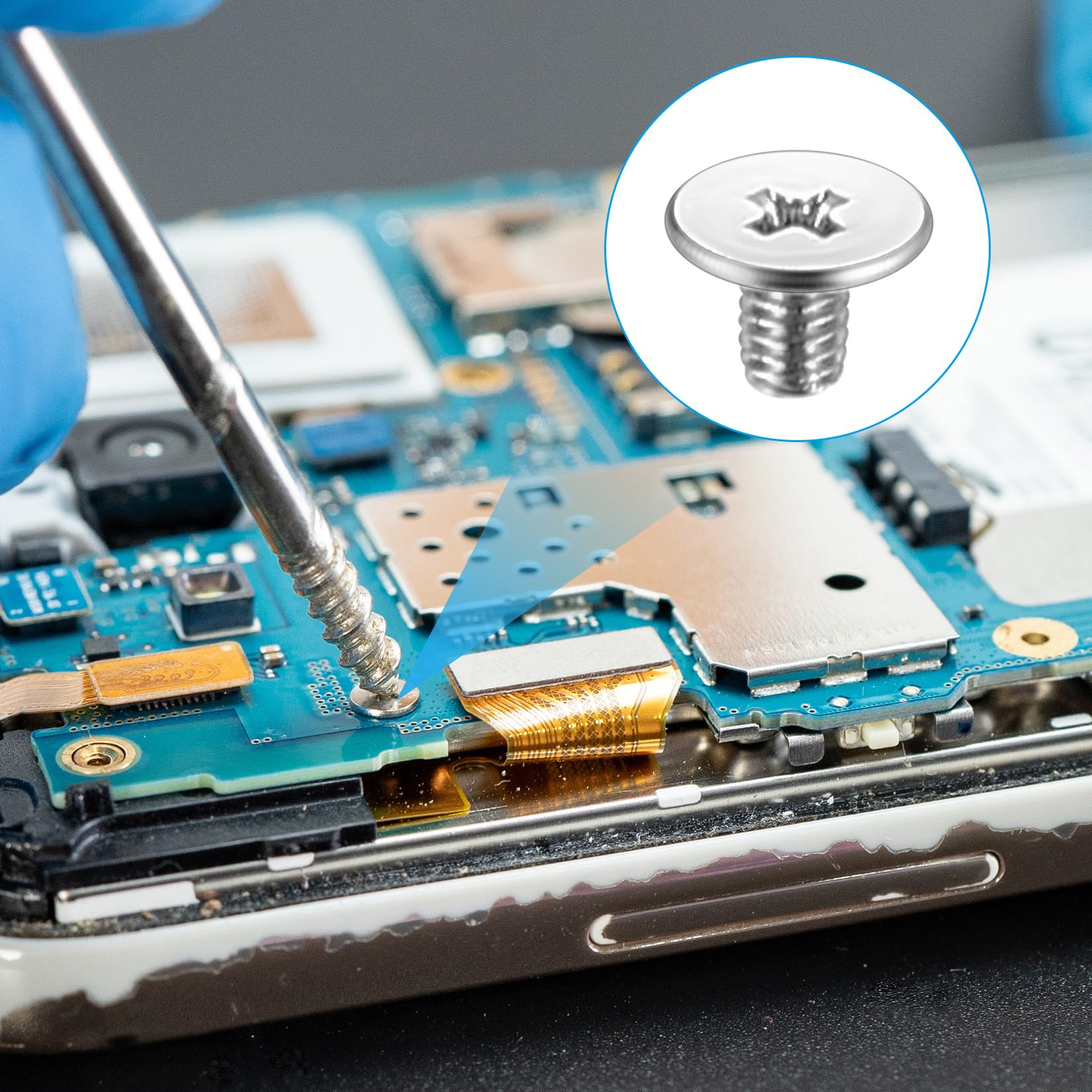 wugongshan Juego de 860 tornillos M2 M2.5 M3 pequeños, surtido de tornillos, micro tornillos de reparación, tornillos de cabeza avellanada para ordenador HDD M.2 SSD portátil PC
