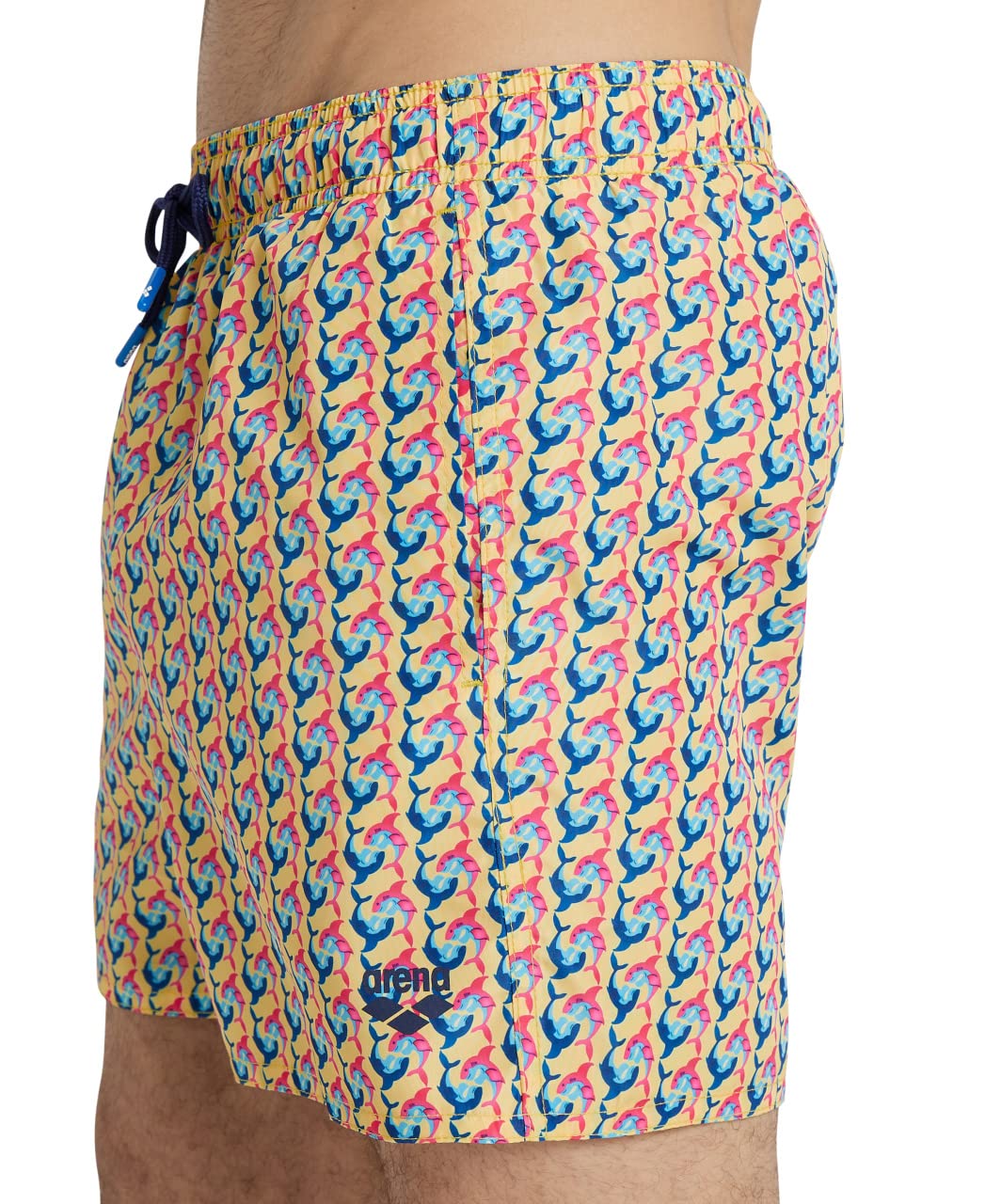 ARENA Allover Costume Uomo Mare e Piscina, Costume da Bagno in Tessuto Riciclato ad Asciugatura Rapida, Costume da Nuoto con Slip Interno in Rete e Tasche Laterali